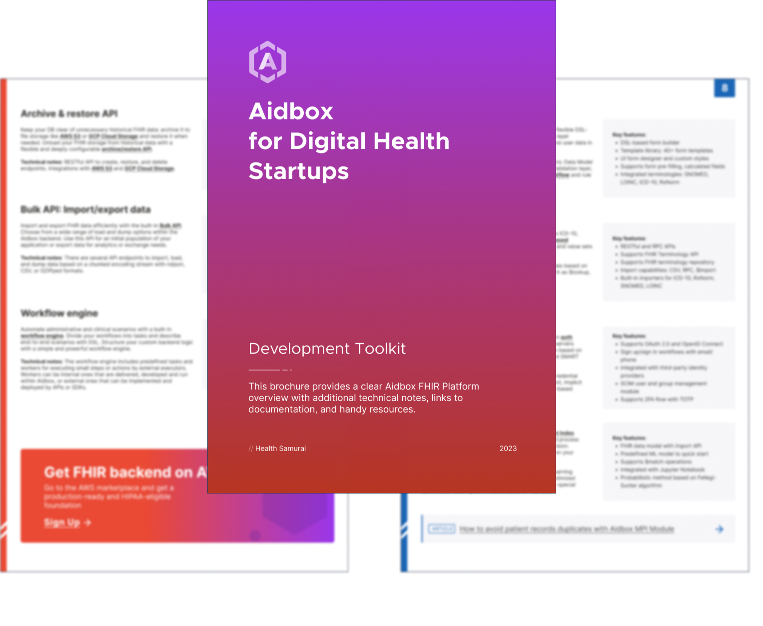 Aidbox for Startups Toolkit Brochure — download preview
