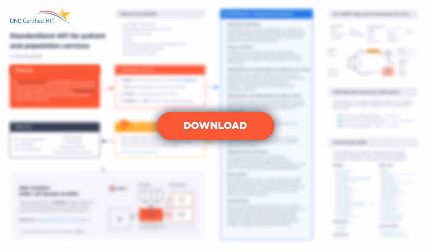 Standardized API for EHRs