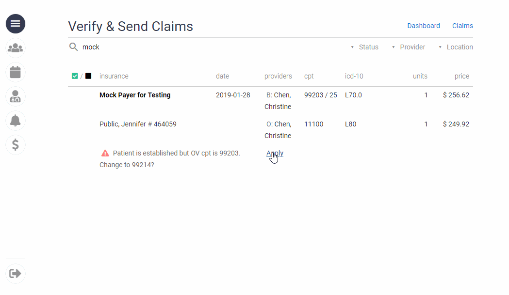 Compliance check