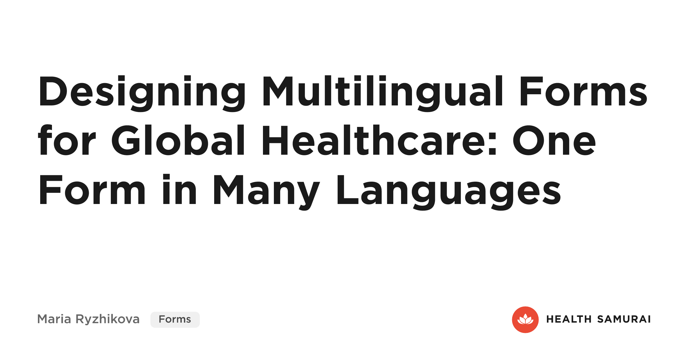 Multilingual Form Examples 🔥 Designing Multilingual Forms for Global Healthcare: One Form in Many ...