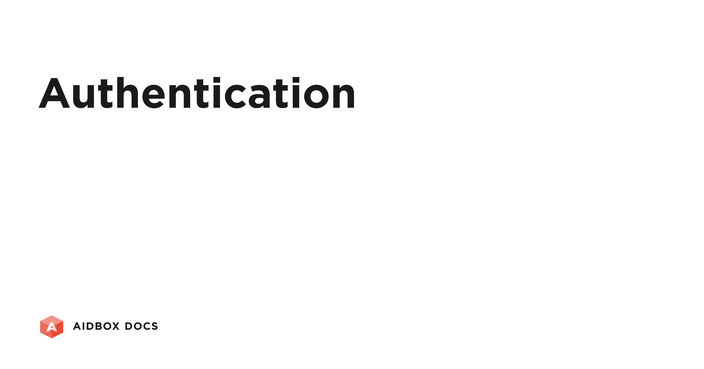 Authentication | Aidbox Docs