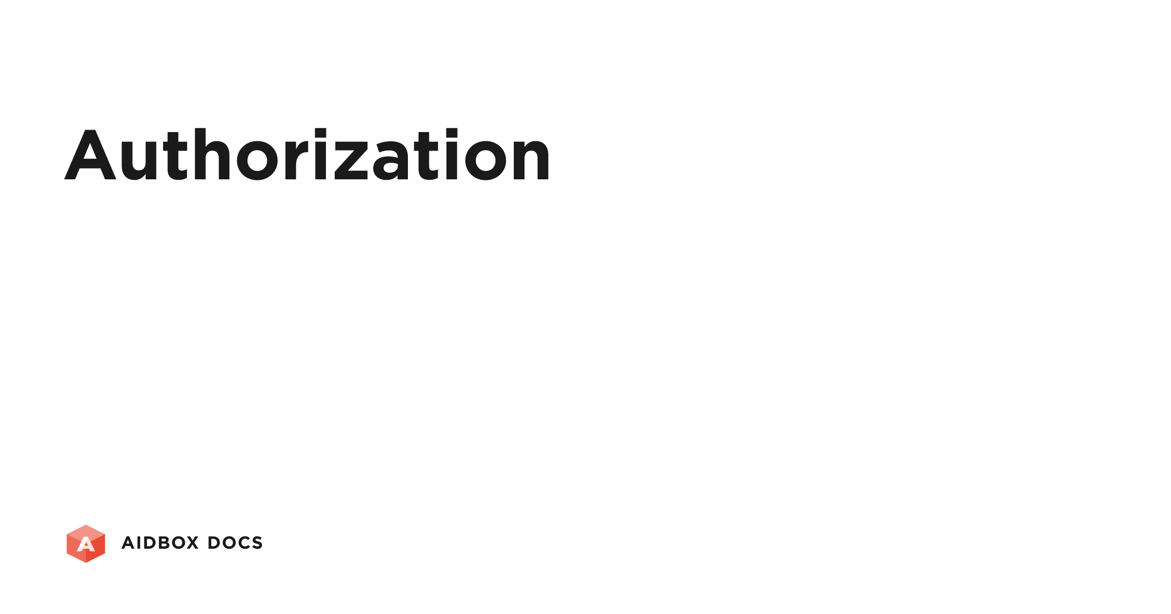 Authorization | Aidbox Docs