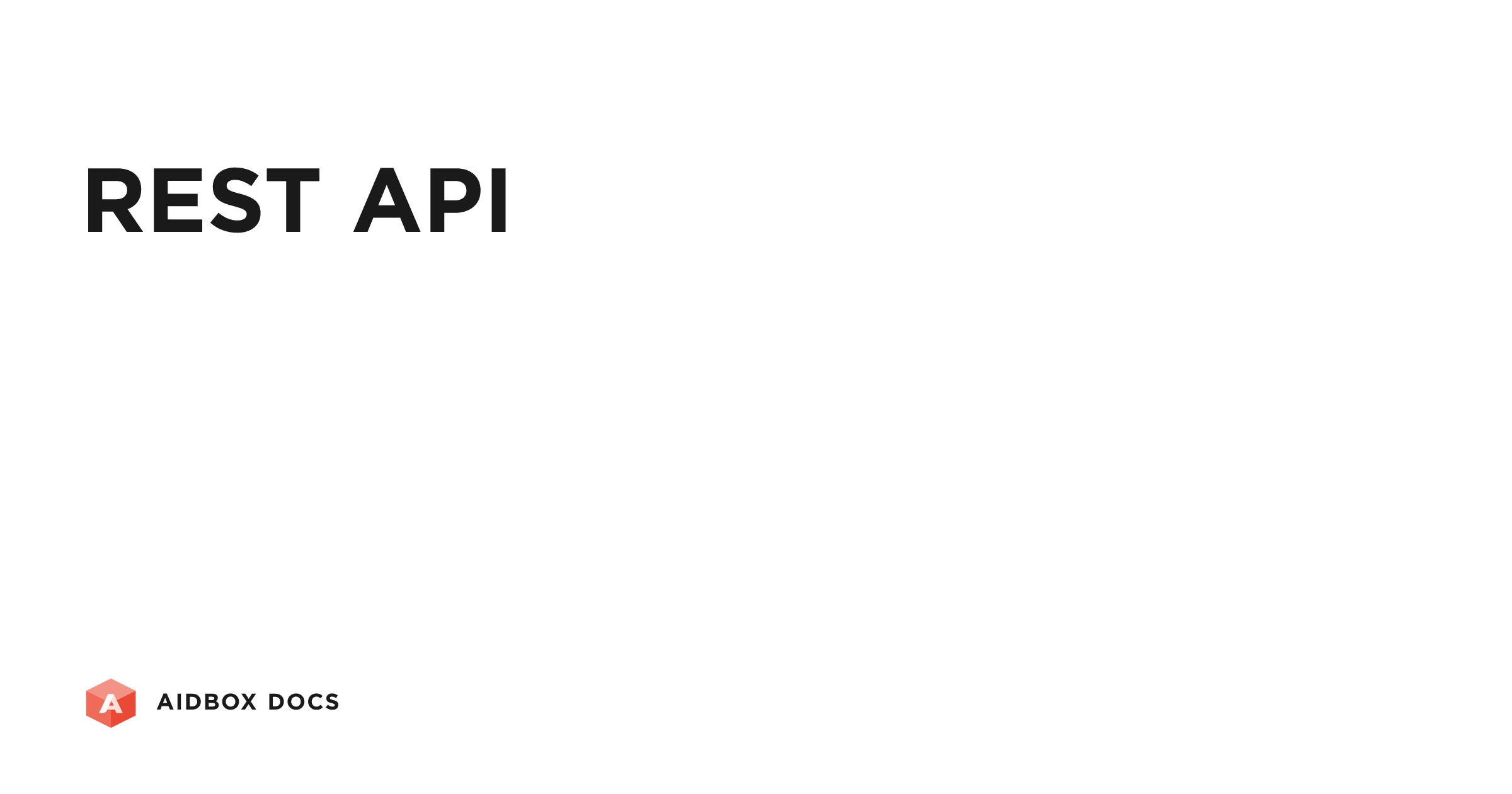 REST API | Aidbox Docs