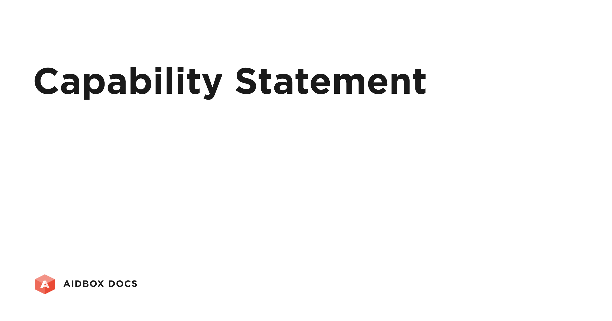 Capability Statement | Aidbox Docs