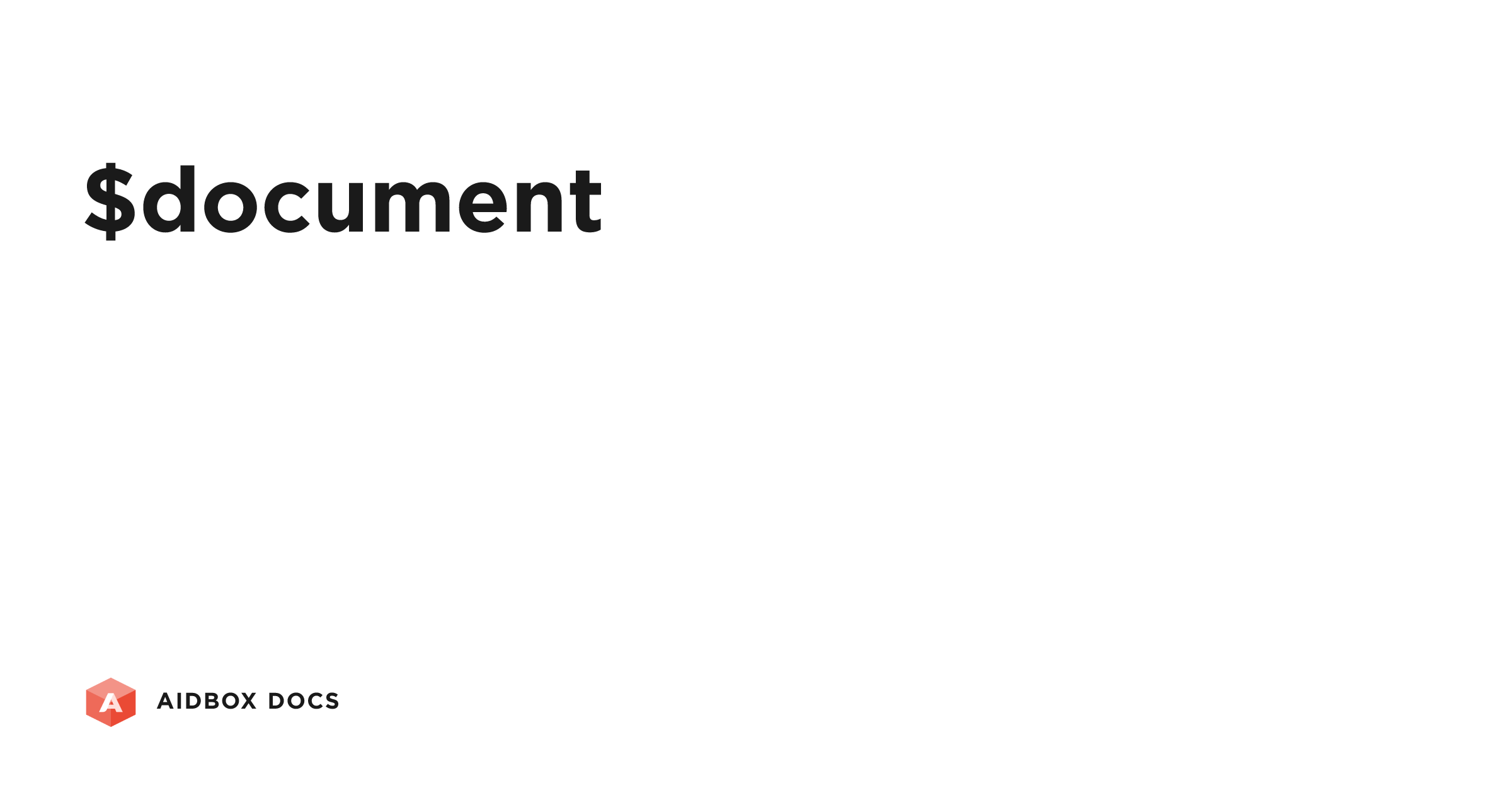 $document | Aidbox Docs