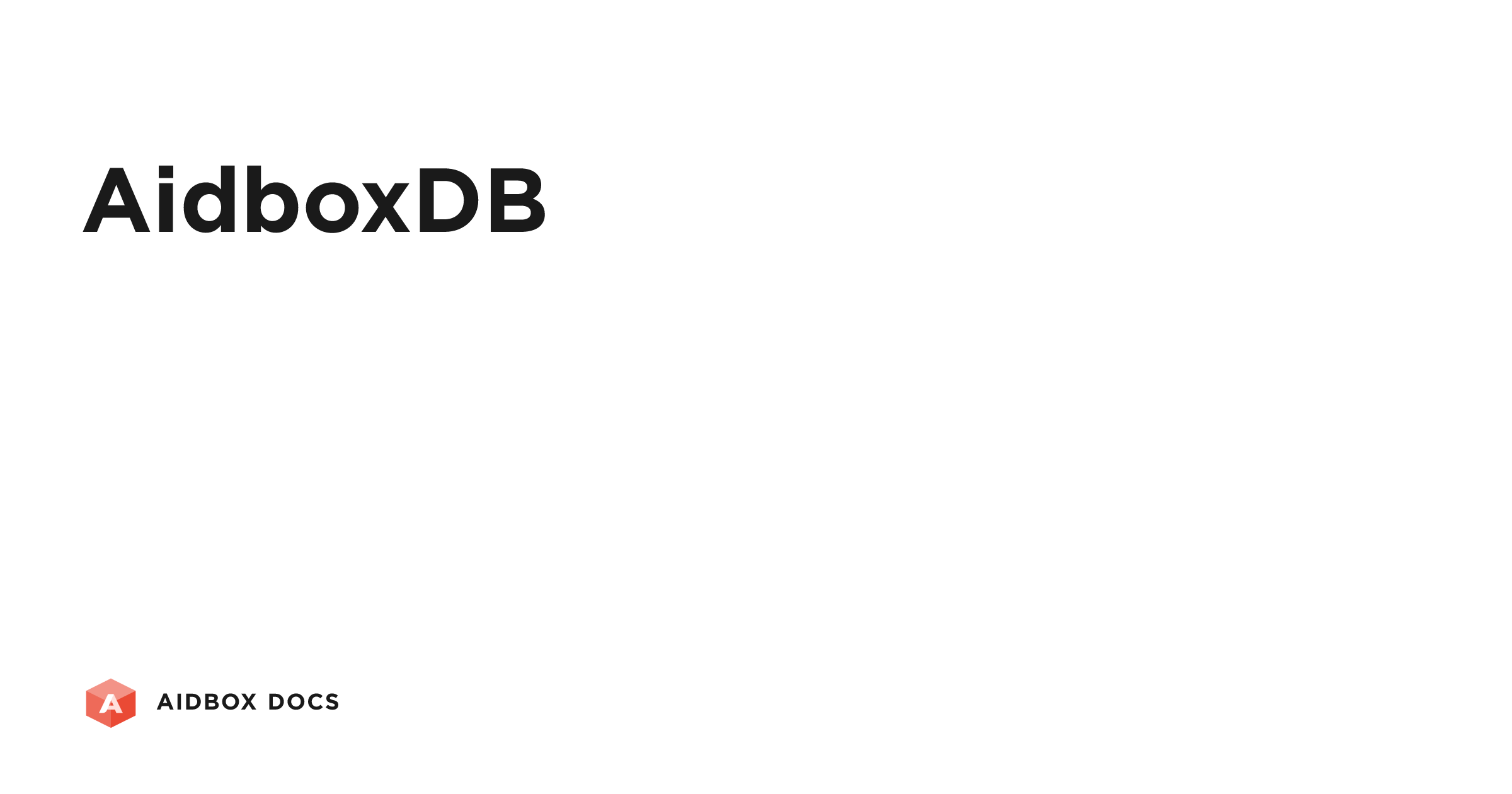 AidboxDB | Aidbox Docs