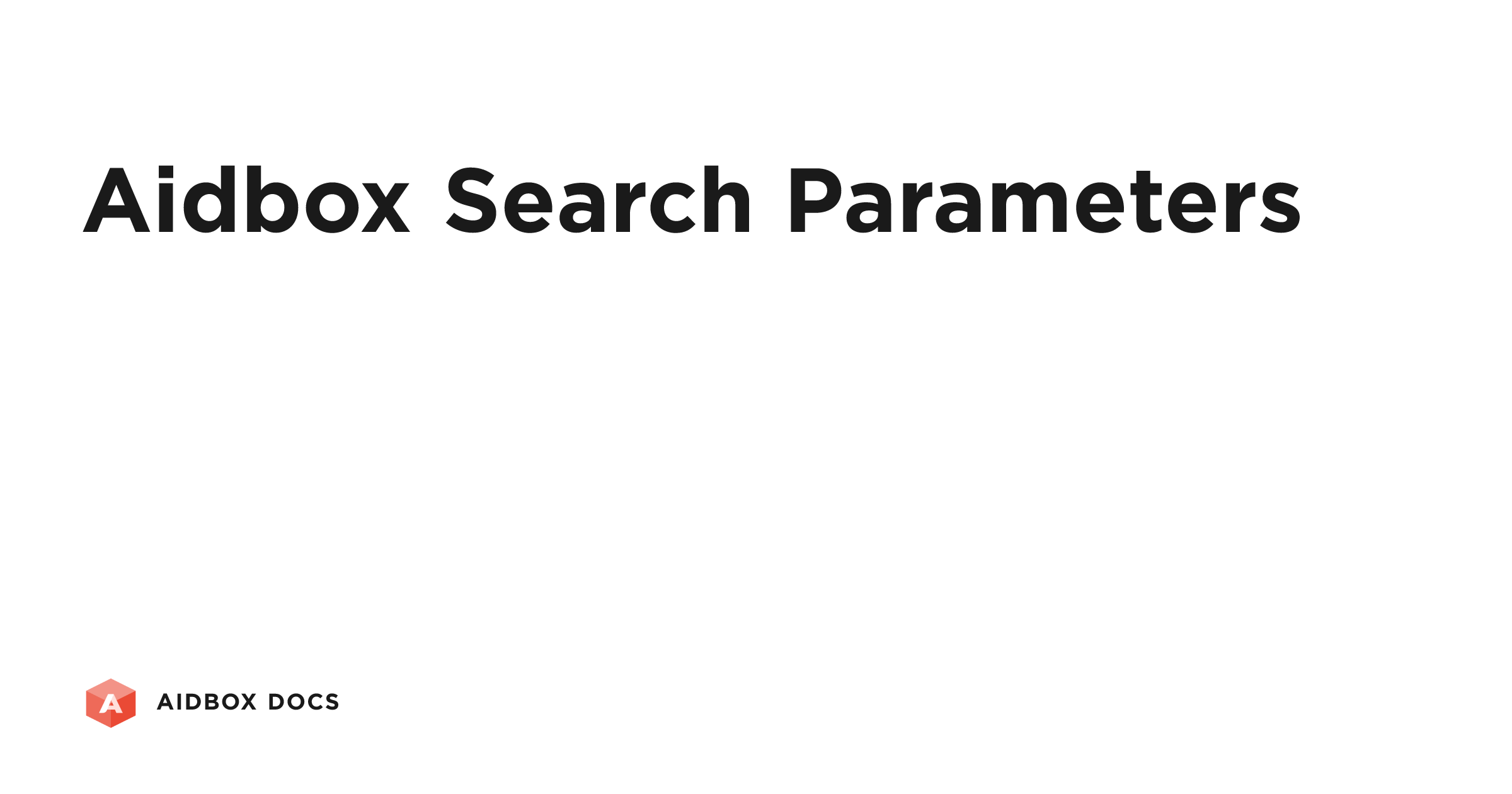 Aidbox Search Parameters | Aidbox Docs