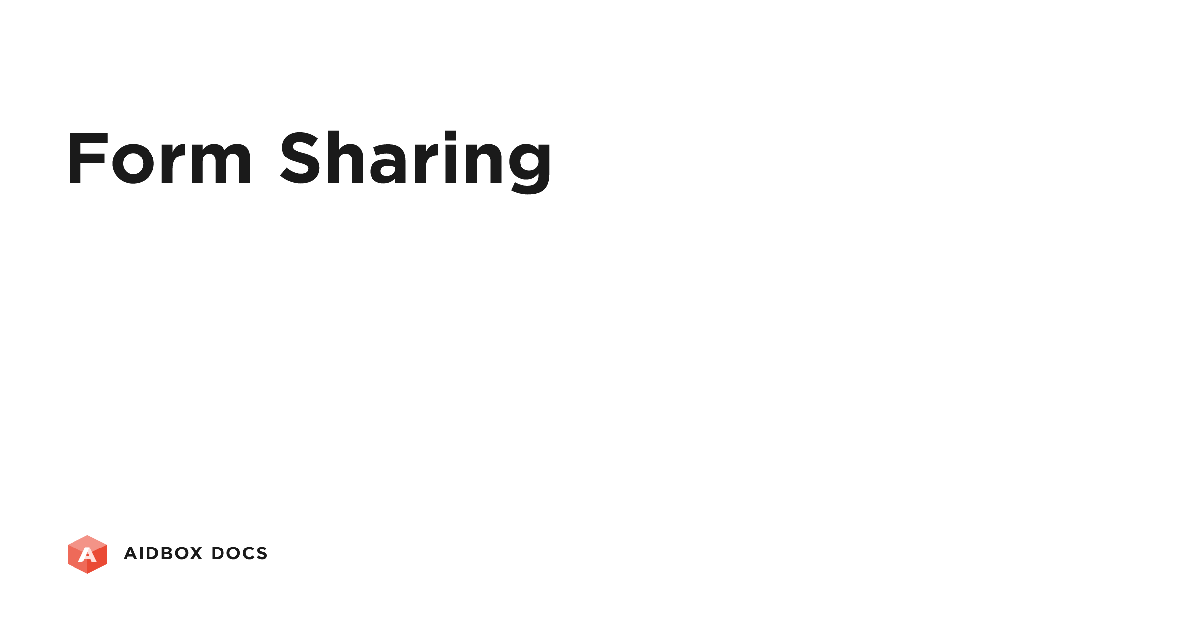 Form sharing | Aidbox Docs