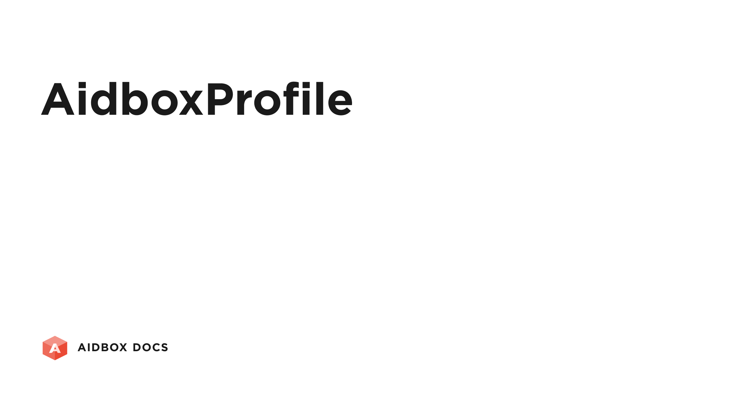 AidboxProfile | Aidbox Docs