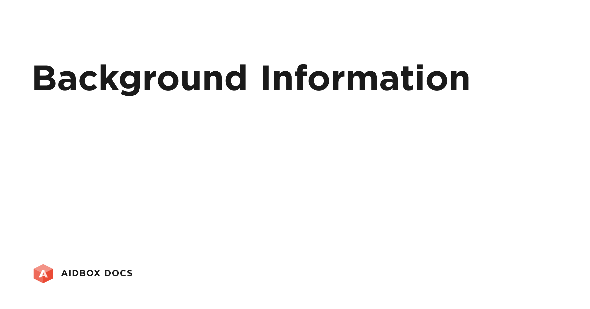 Background Information | Aidbox Docs
