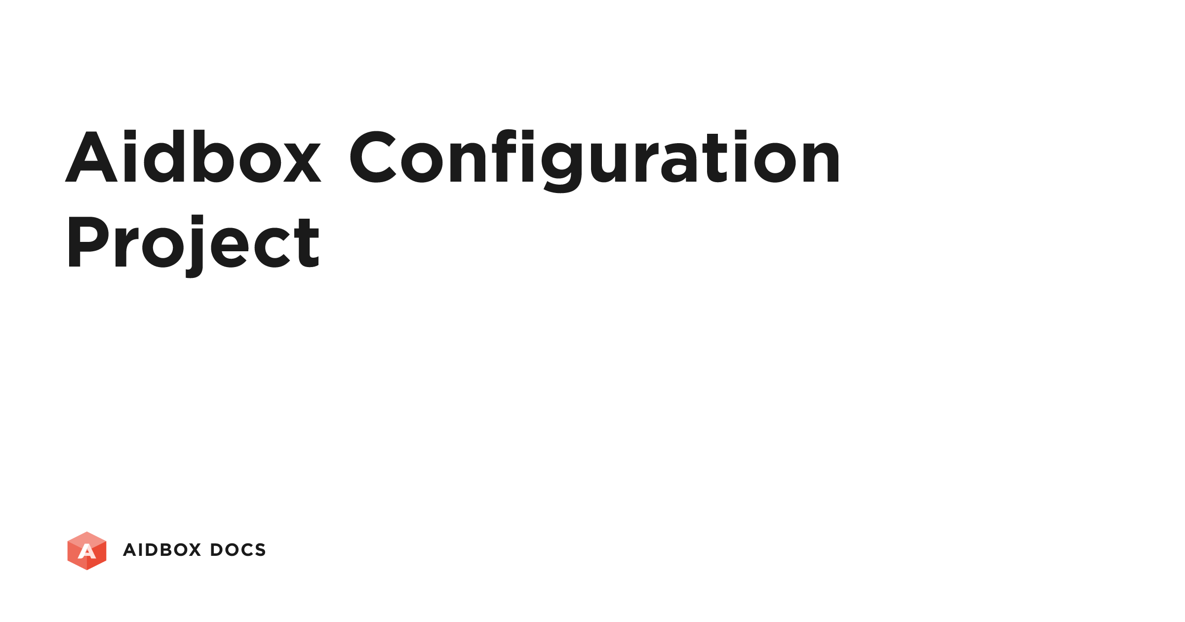 Aidbox Configuration Project | Aidbox Docs