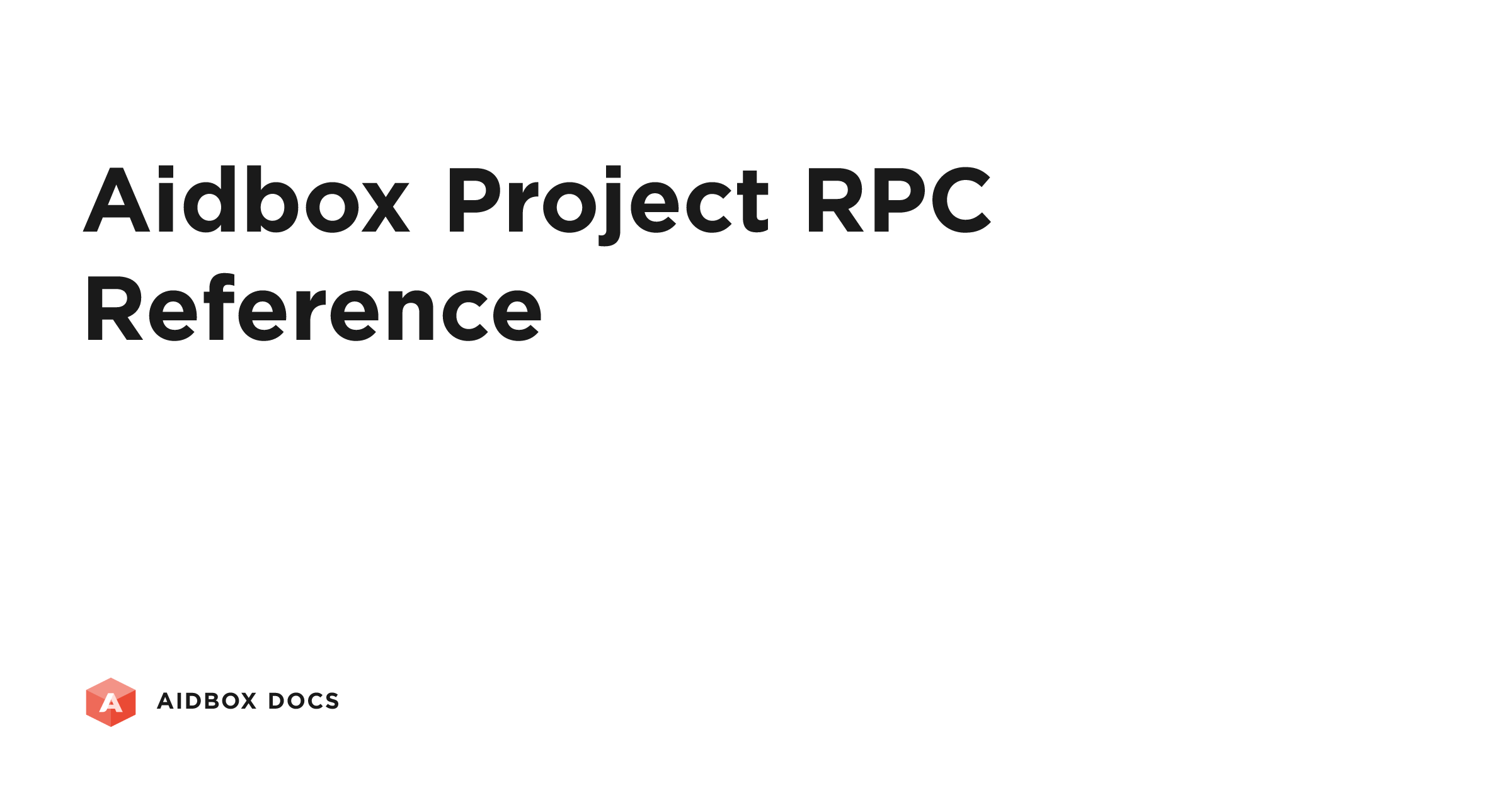 Aidbox Project RPC Reference | Aidbox Docs