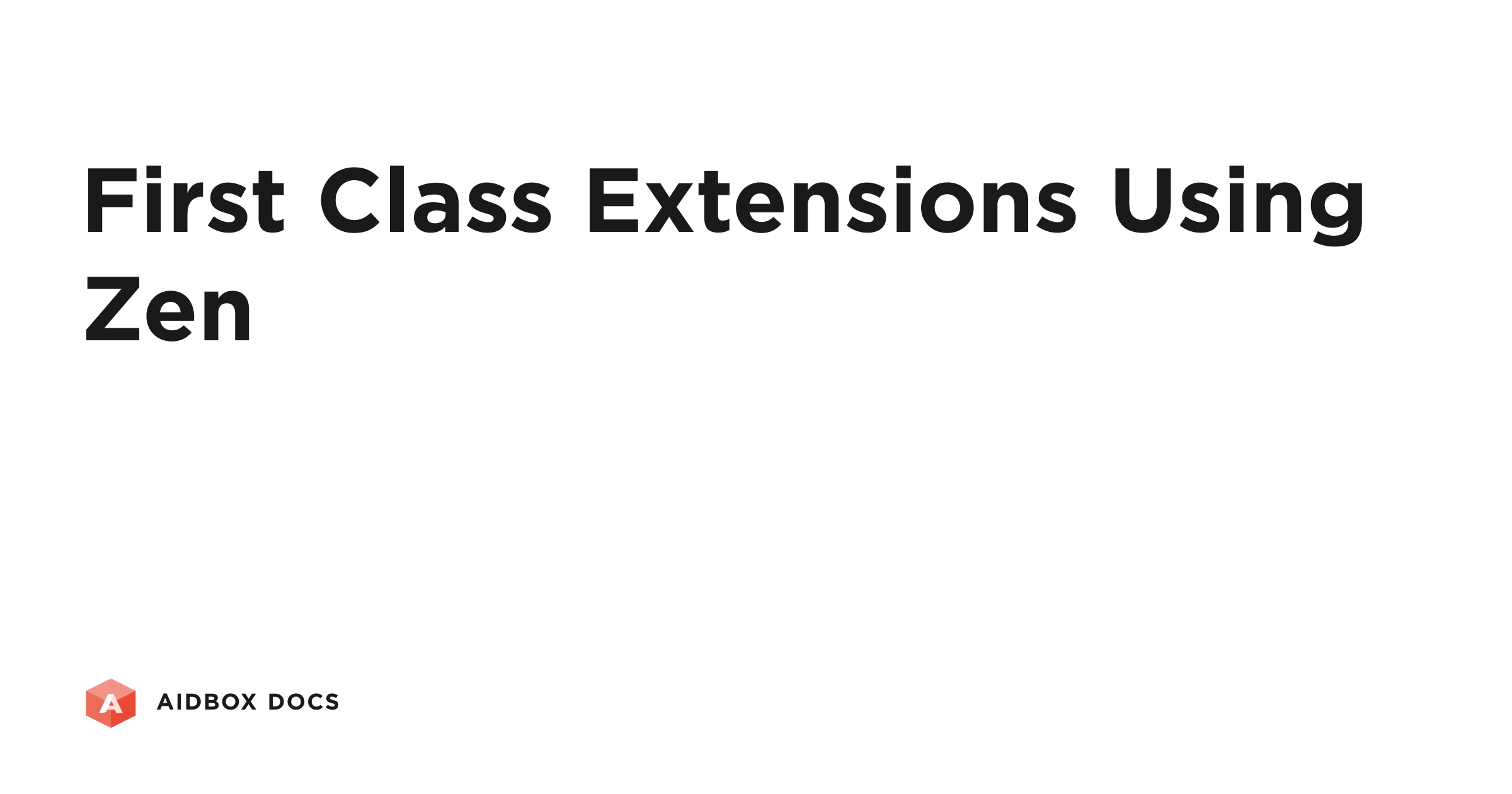 First-Class Extensions Using Zen | Aidbox Docs