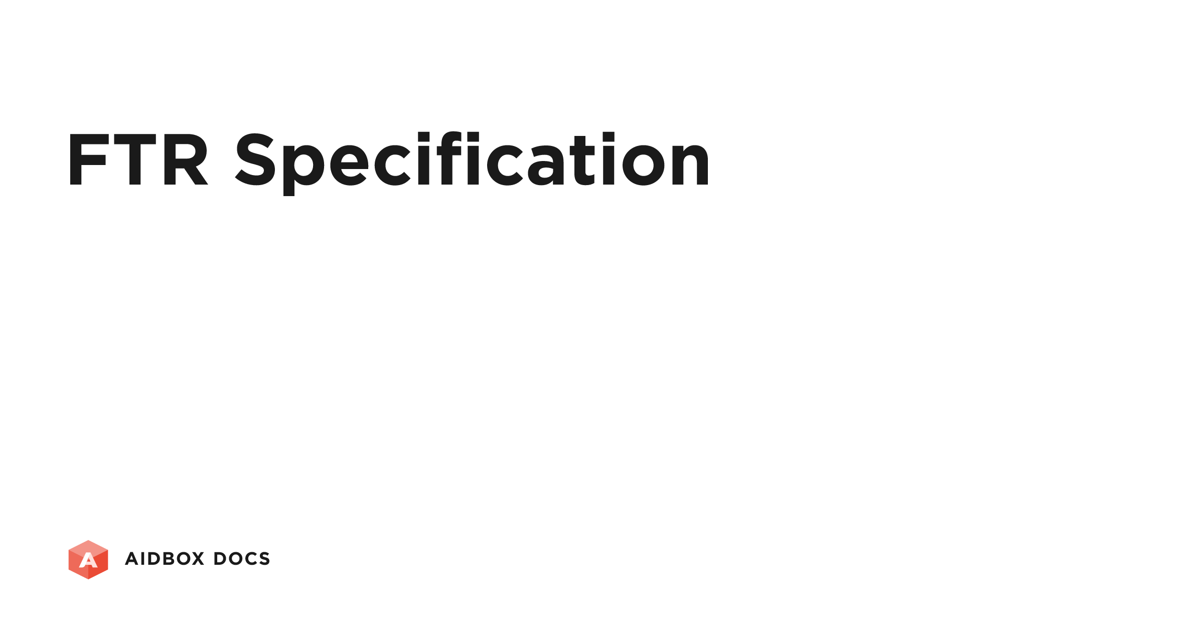 FTR Specification | Aidbox Docs