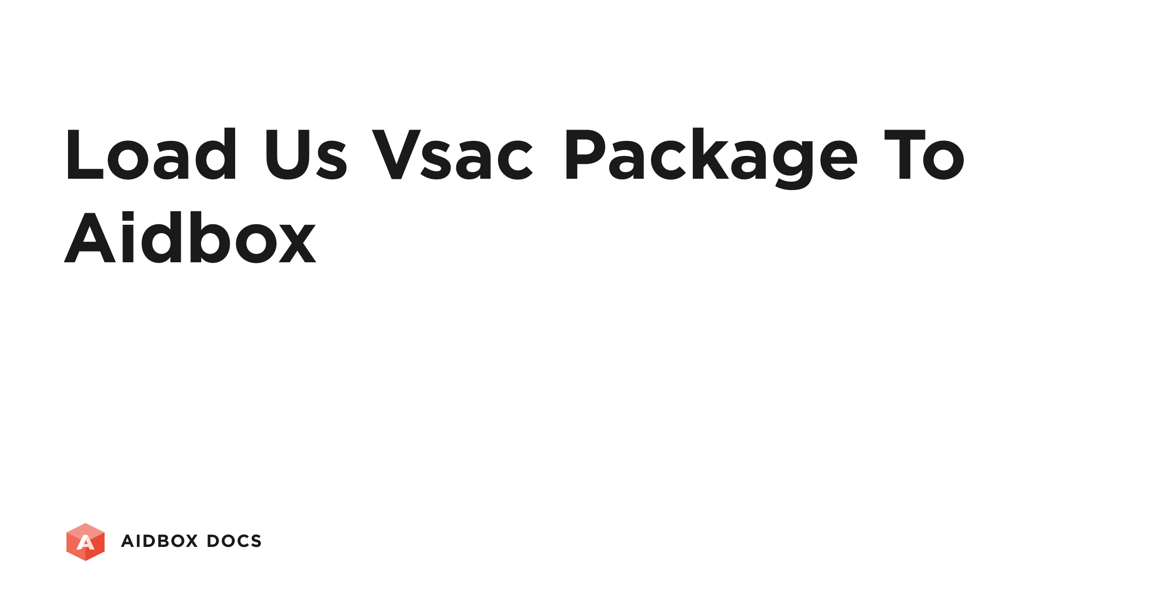 Load US VSAC Package to Aidbox | Aidbox Docs