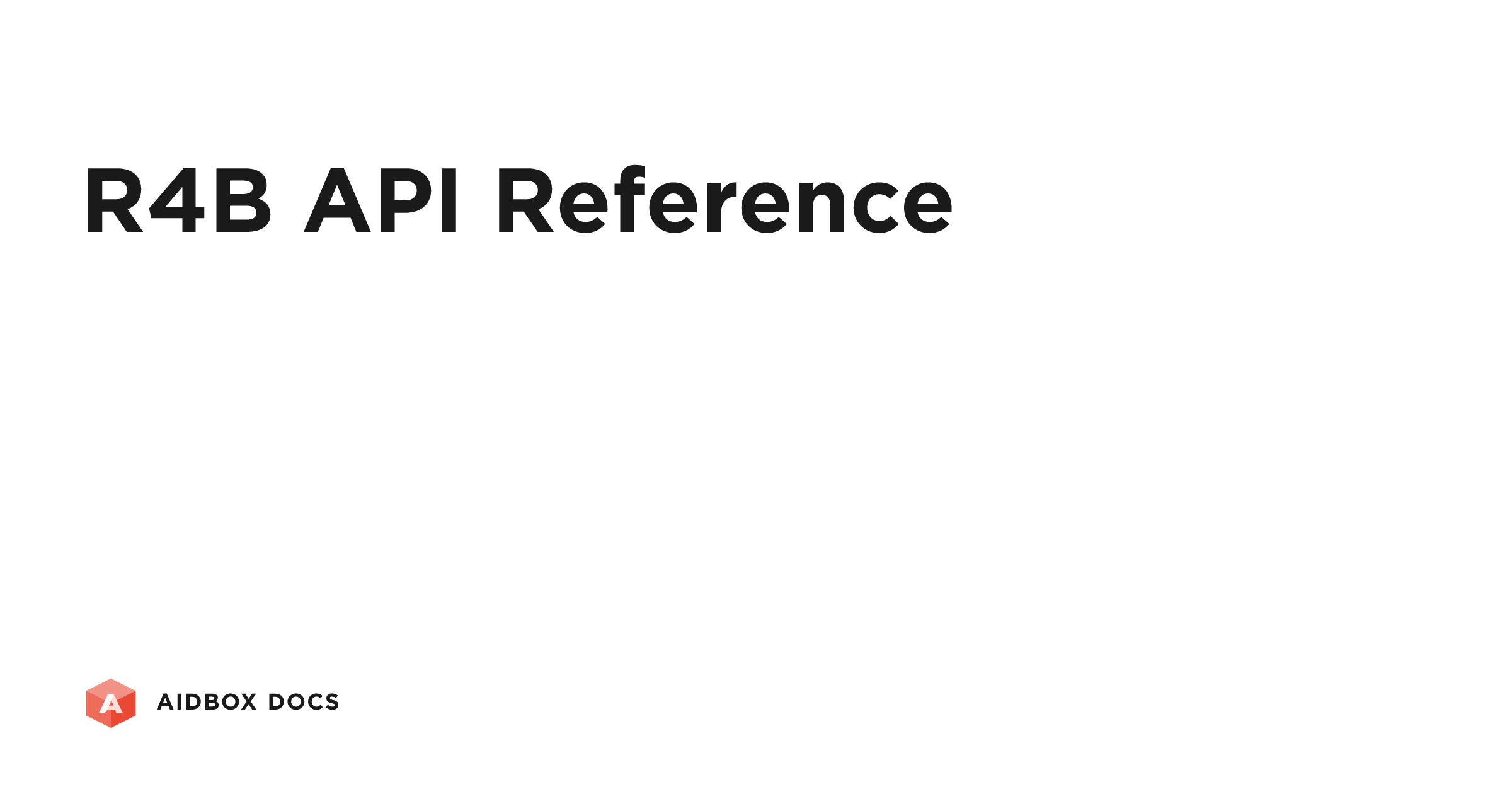 R4B API Reference | Aidbox Docs