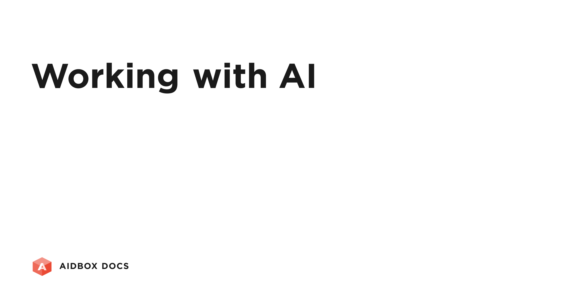 Working with AI | Aidbox Docs
