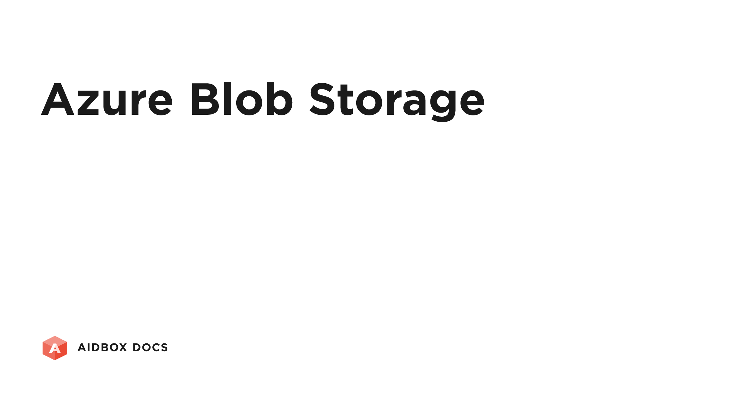 Azure Blob Storage | Aidbox Docs