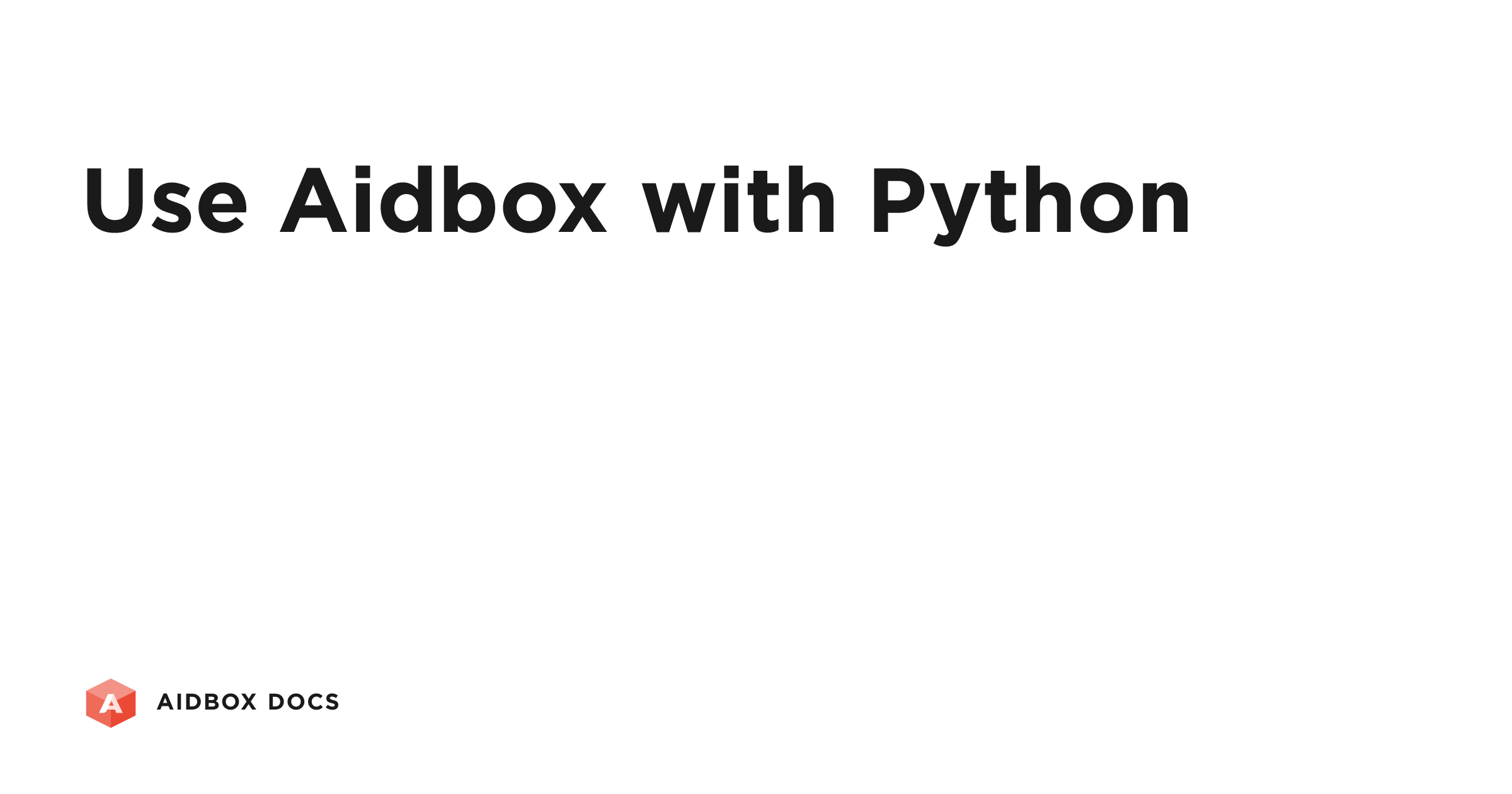 Use Aidbox with Python | Aidbox Docs
