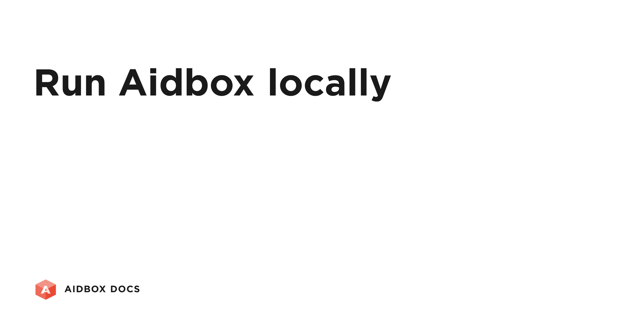 Run Aidbox locally | Aidbox Docs