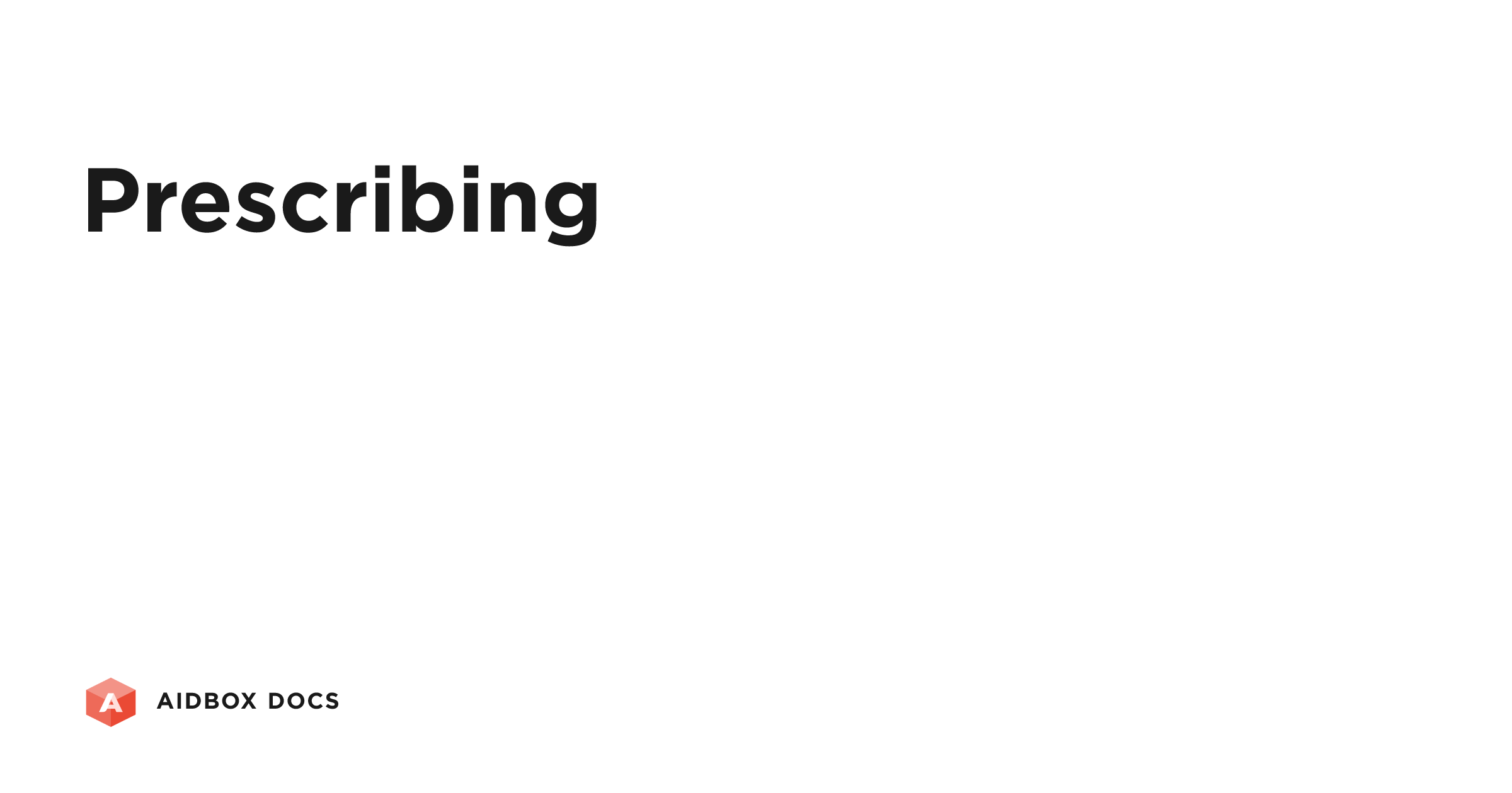 Prescribing | Aidbox Docs