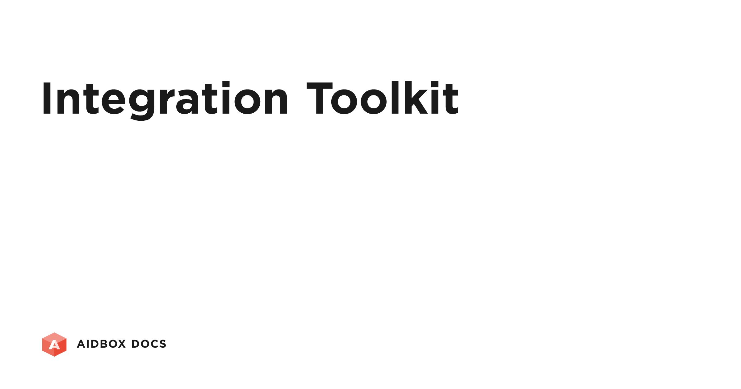 Integration Toolkit | Aidbox Docs