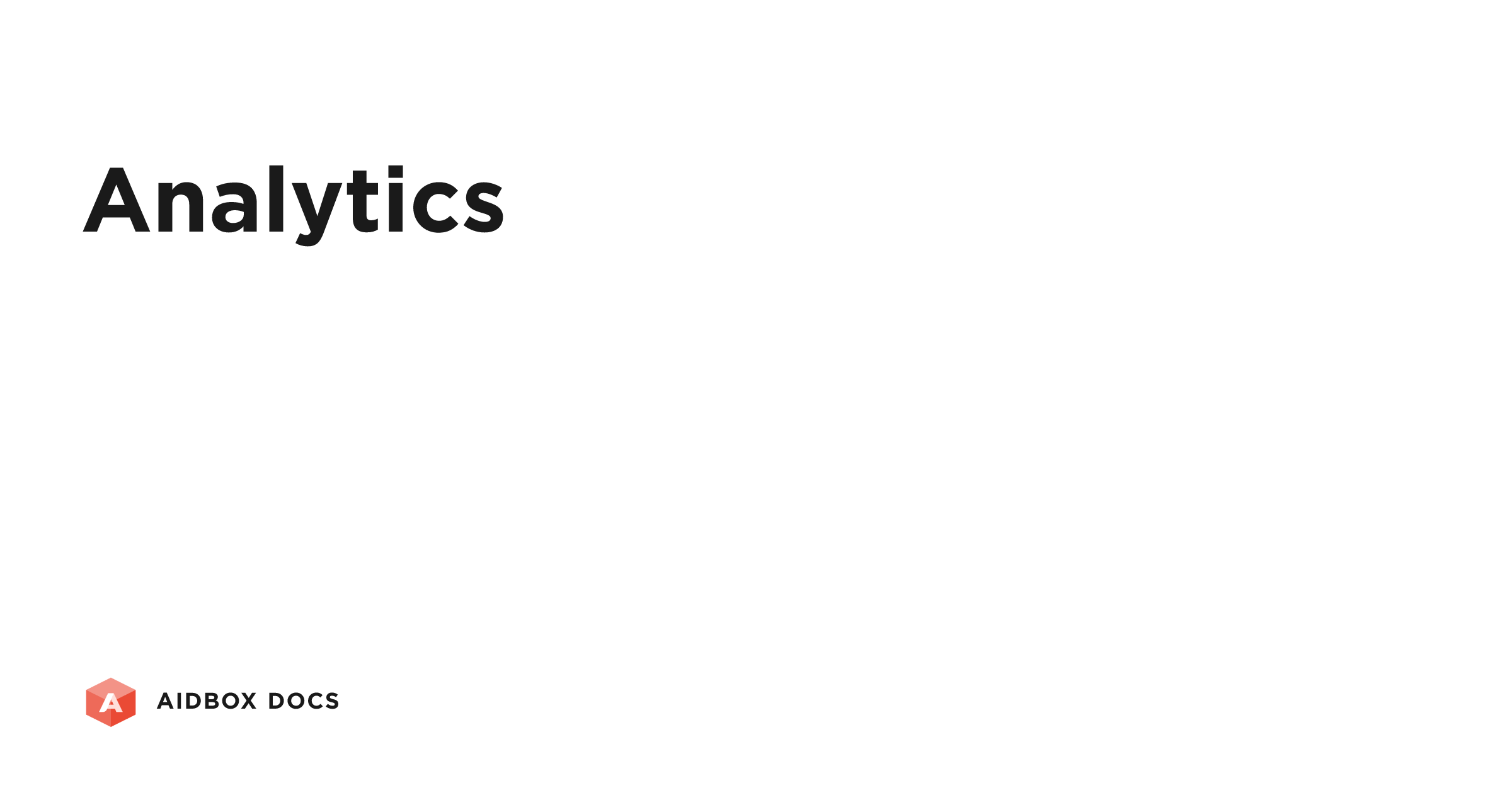 Analytics | Aidbox Docs