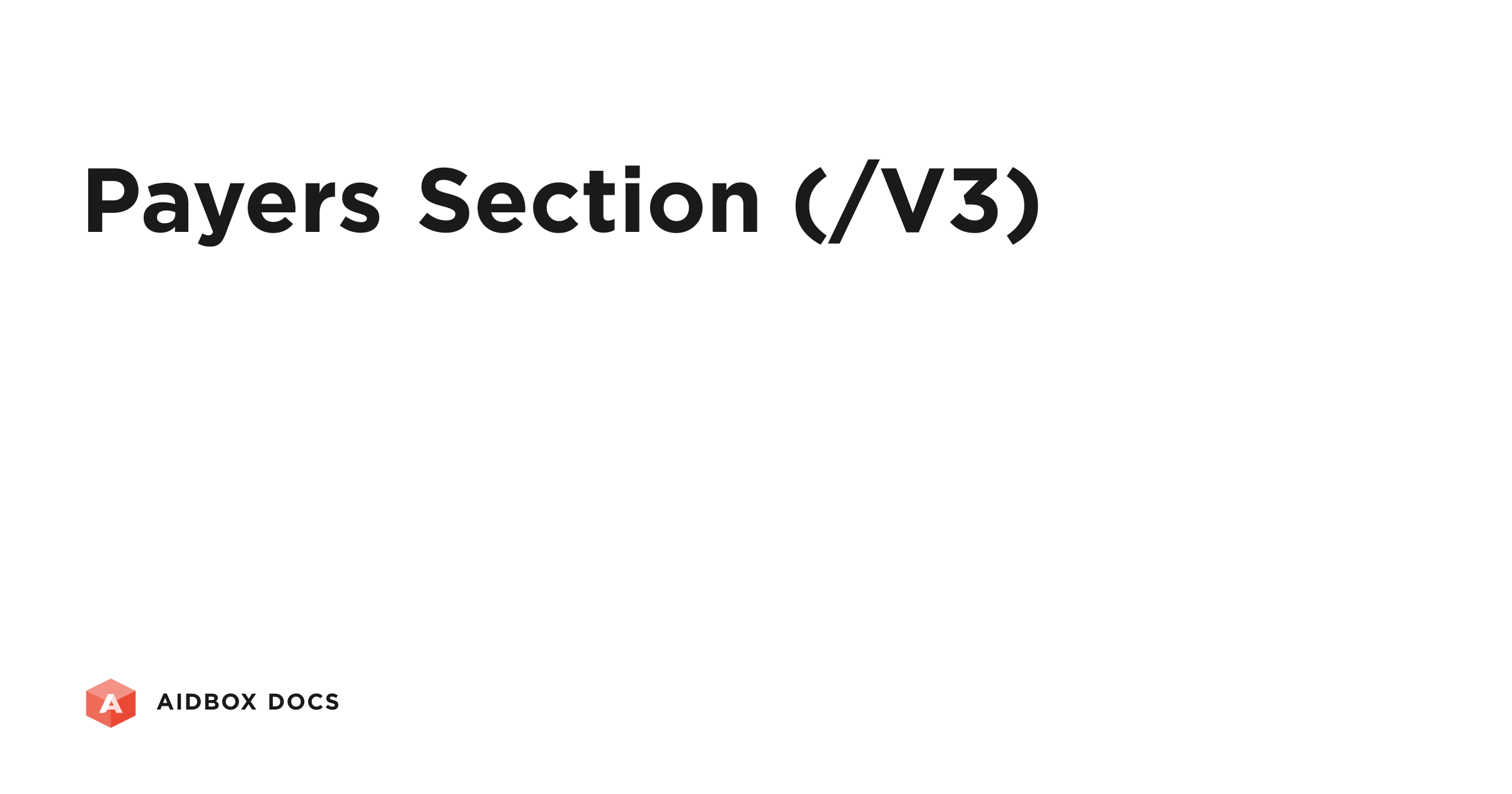Payers Section (/V3) | Aidbox Docs