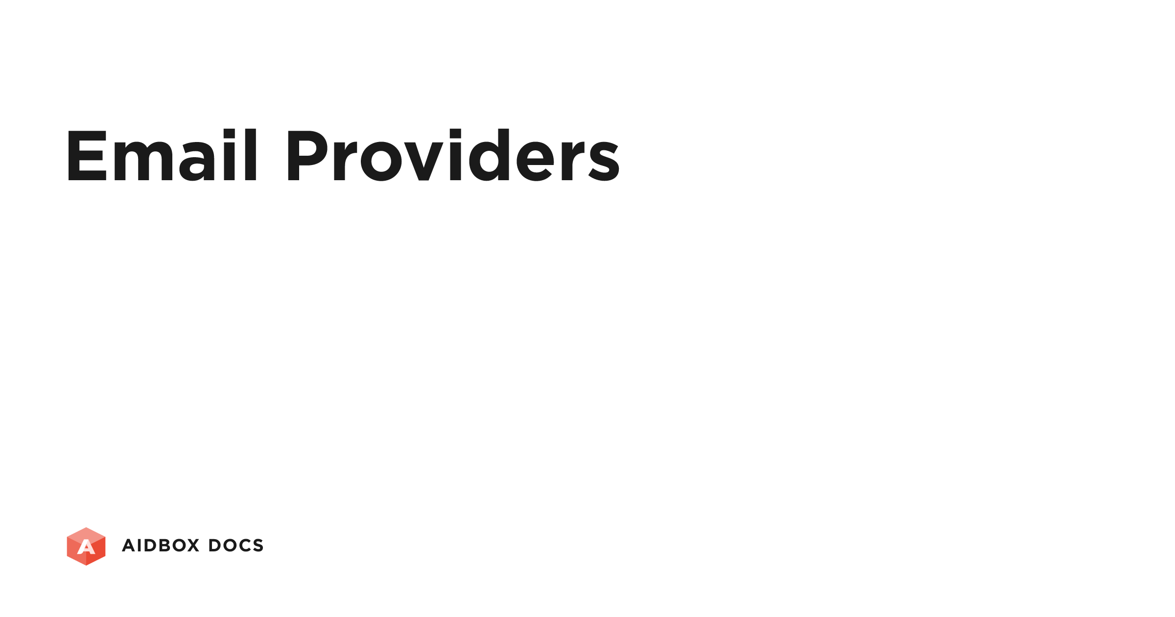 Email providers integration | Aidbox Docs