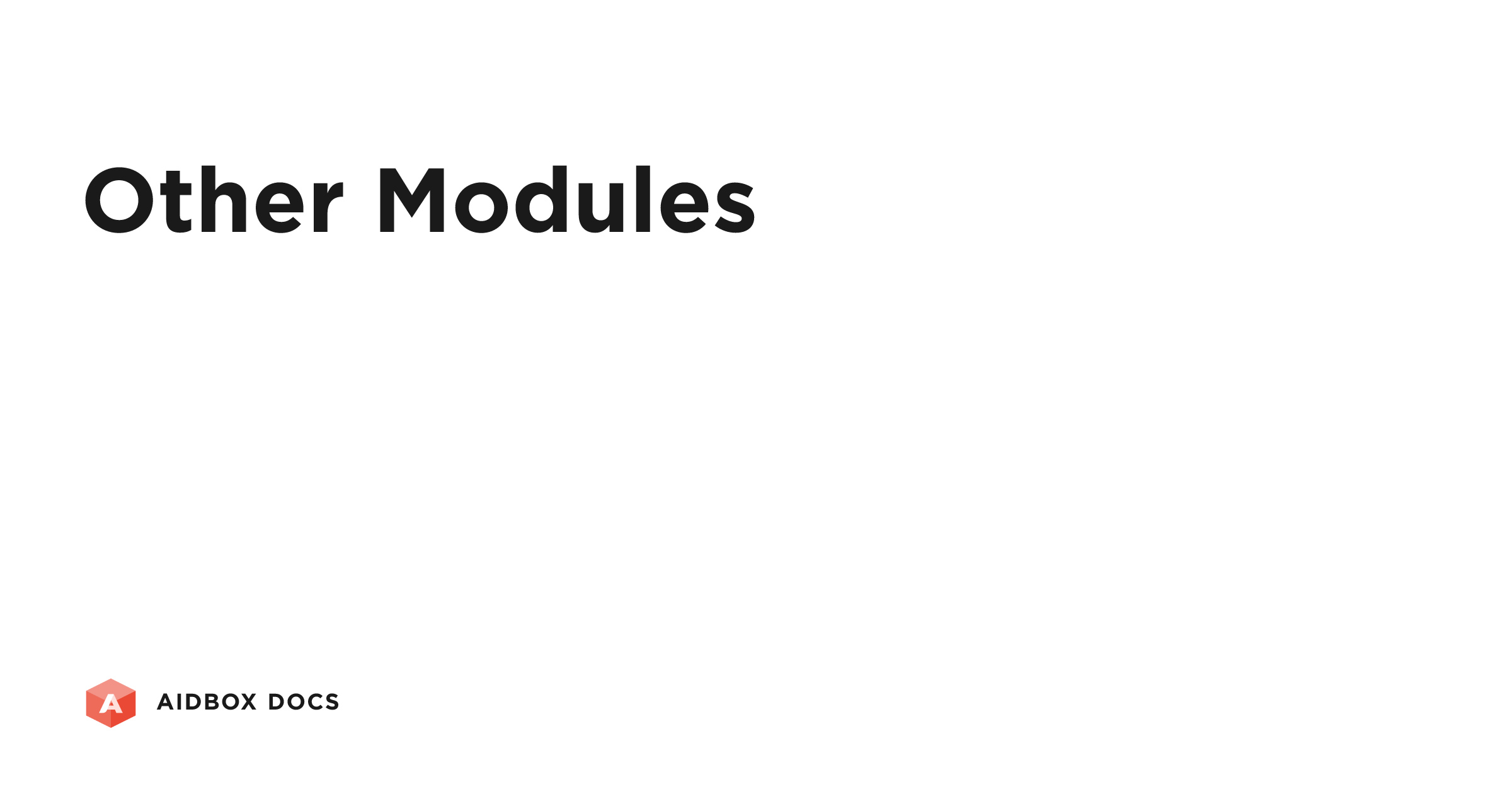 Other Modules | Aidbox Docs