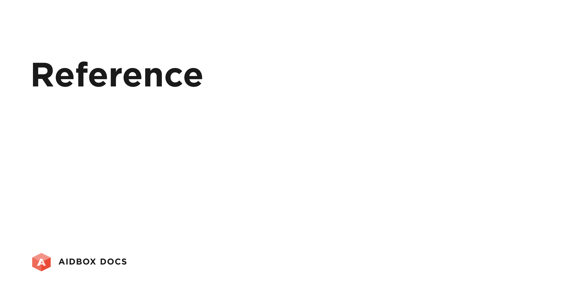 Reference | Aidbox Docs