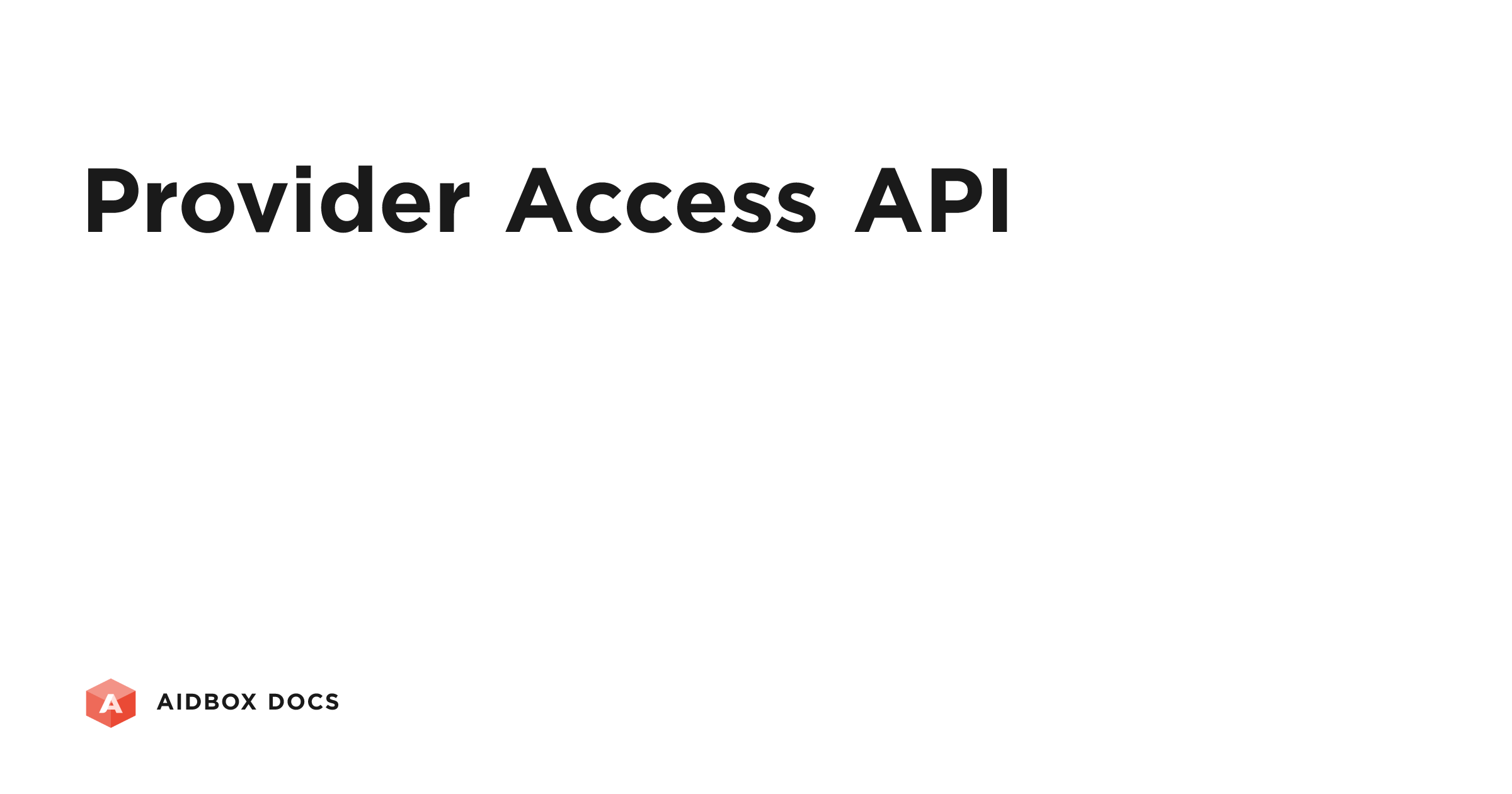 Provider Access API | Aidbox Docs