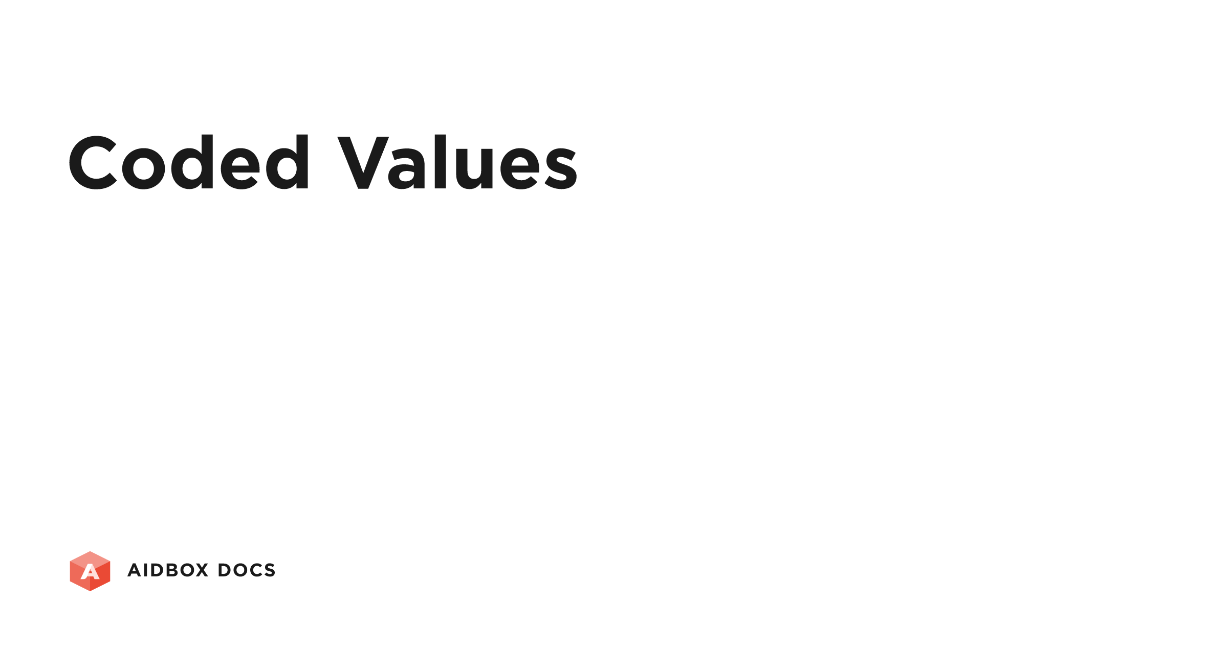Coded Values | Aidbox Docs