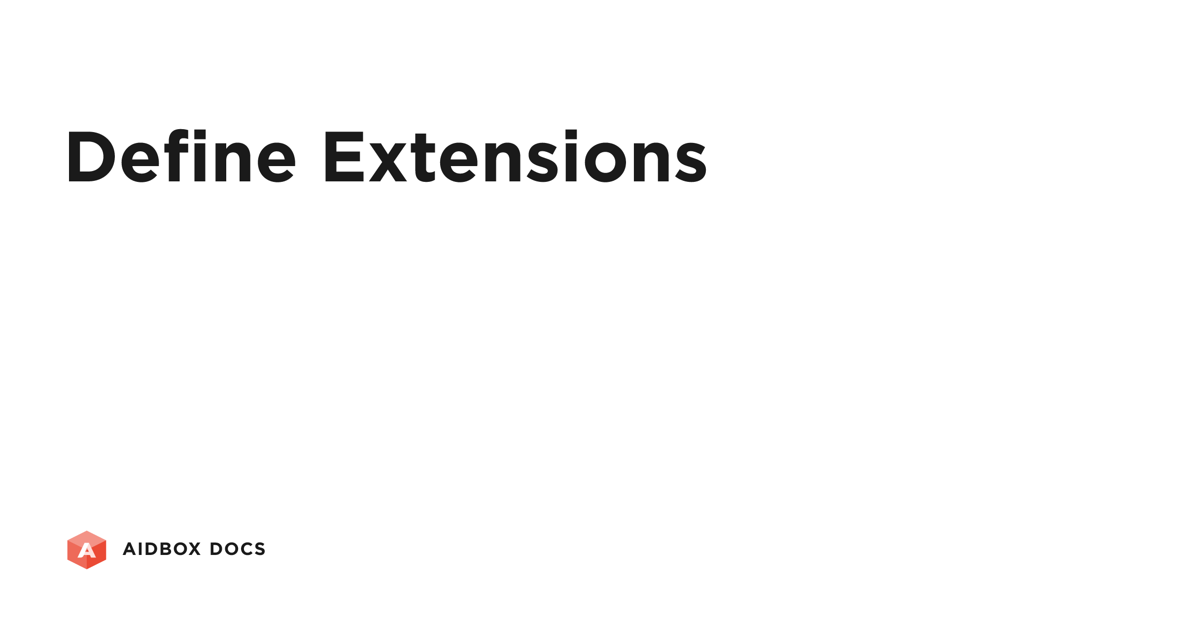 Define Extensions | Aidbox Docs