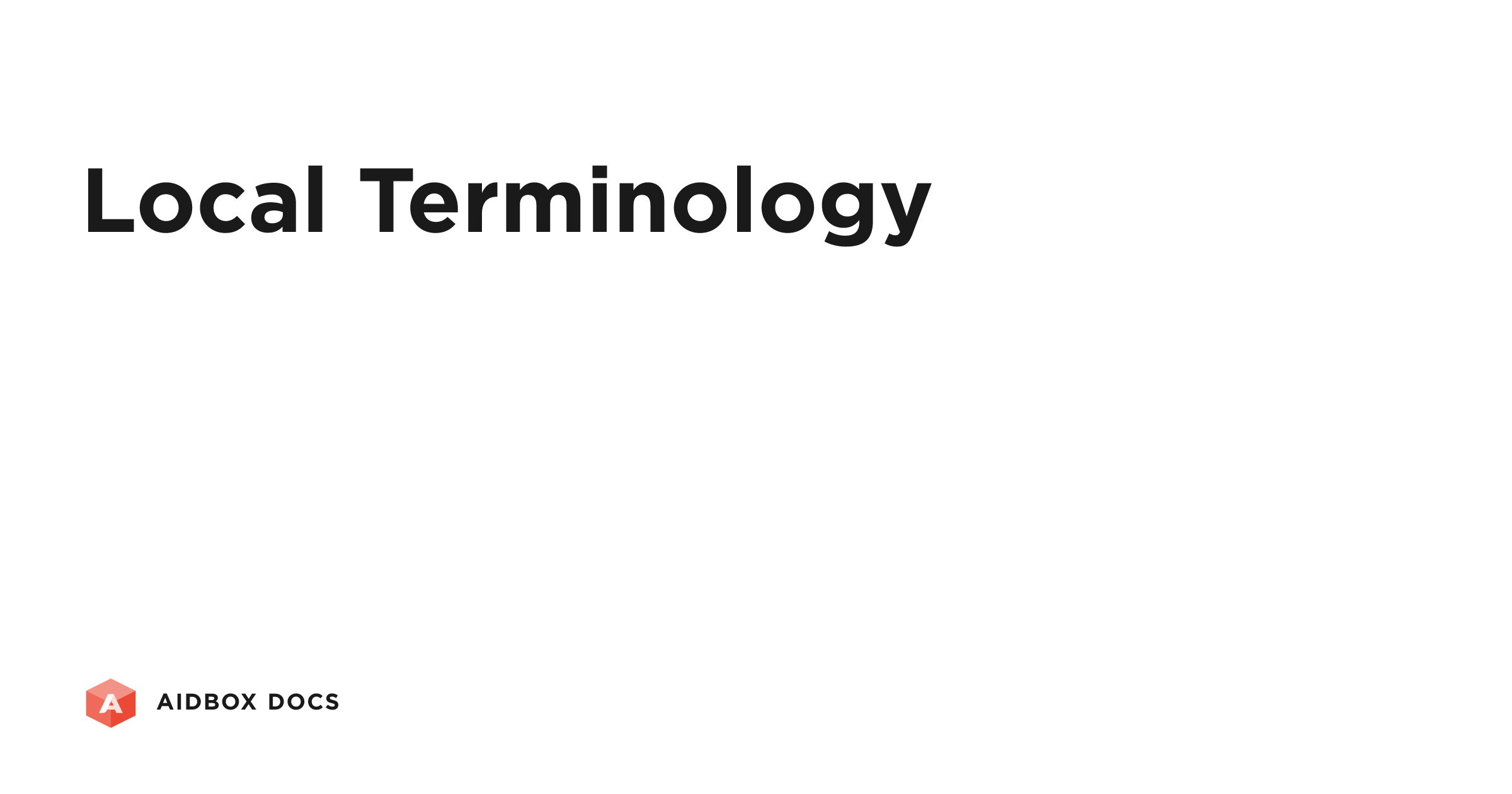 Local Terminology | Aidbox Docs