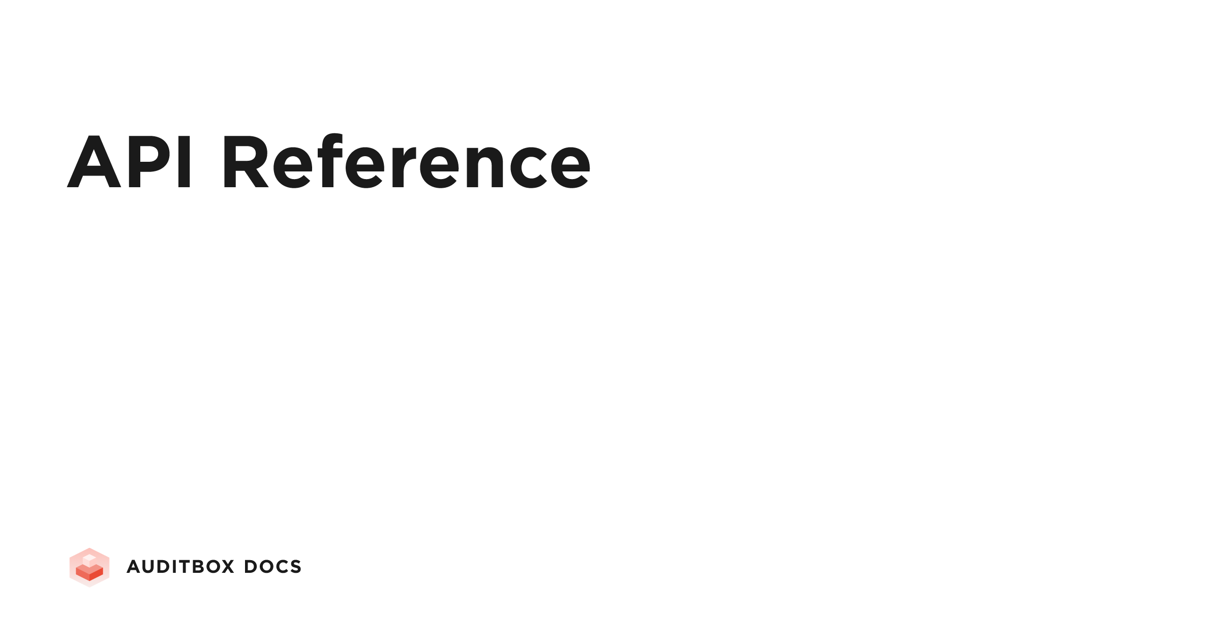 API Reference | Auditbox Docs