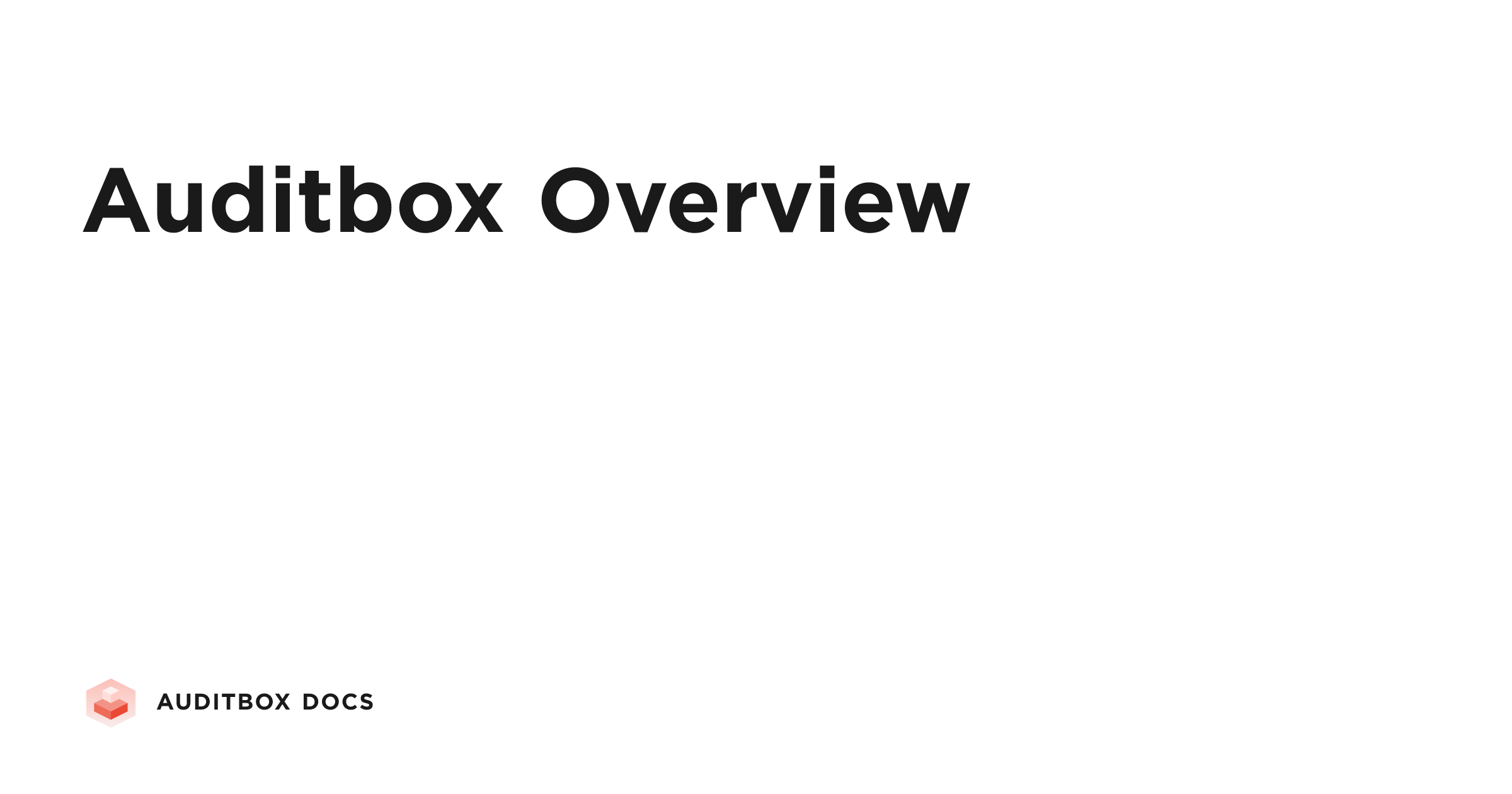 Auditbox Overview