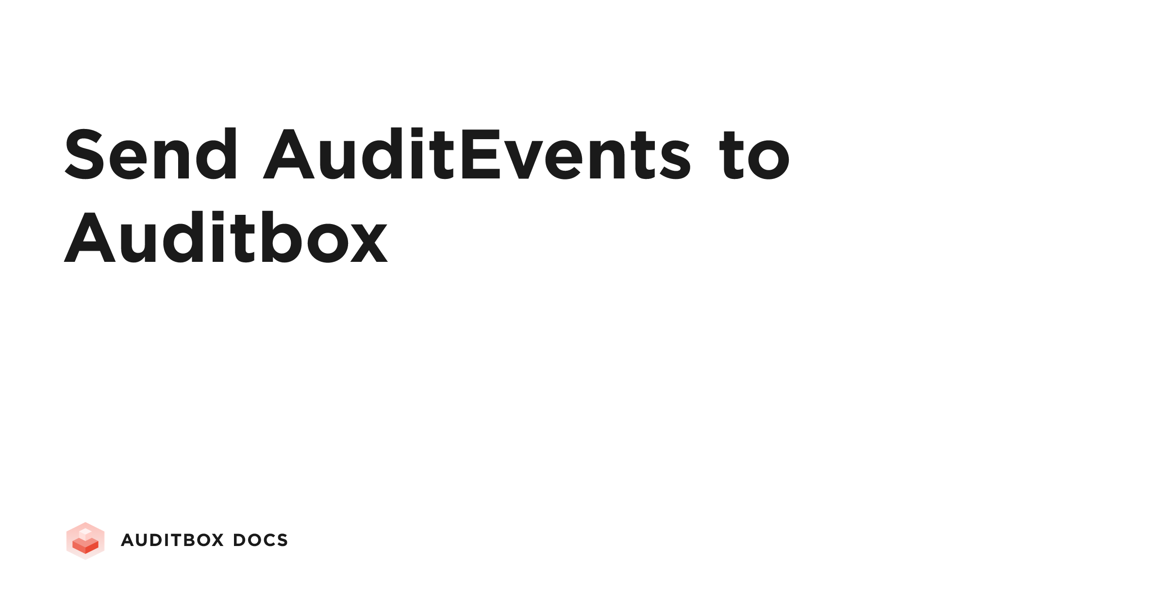Send AuditEvents to Auditbox