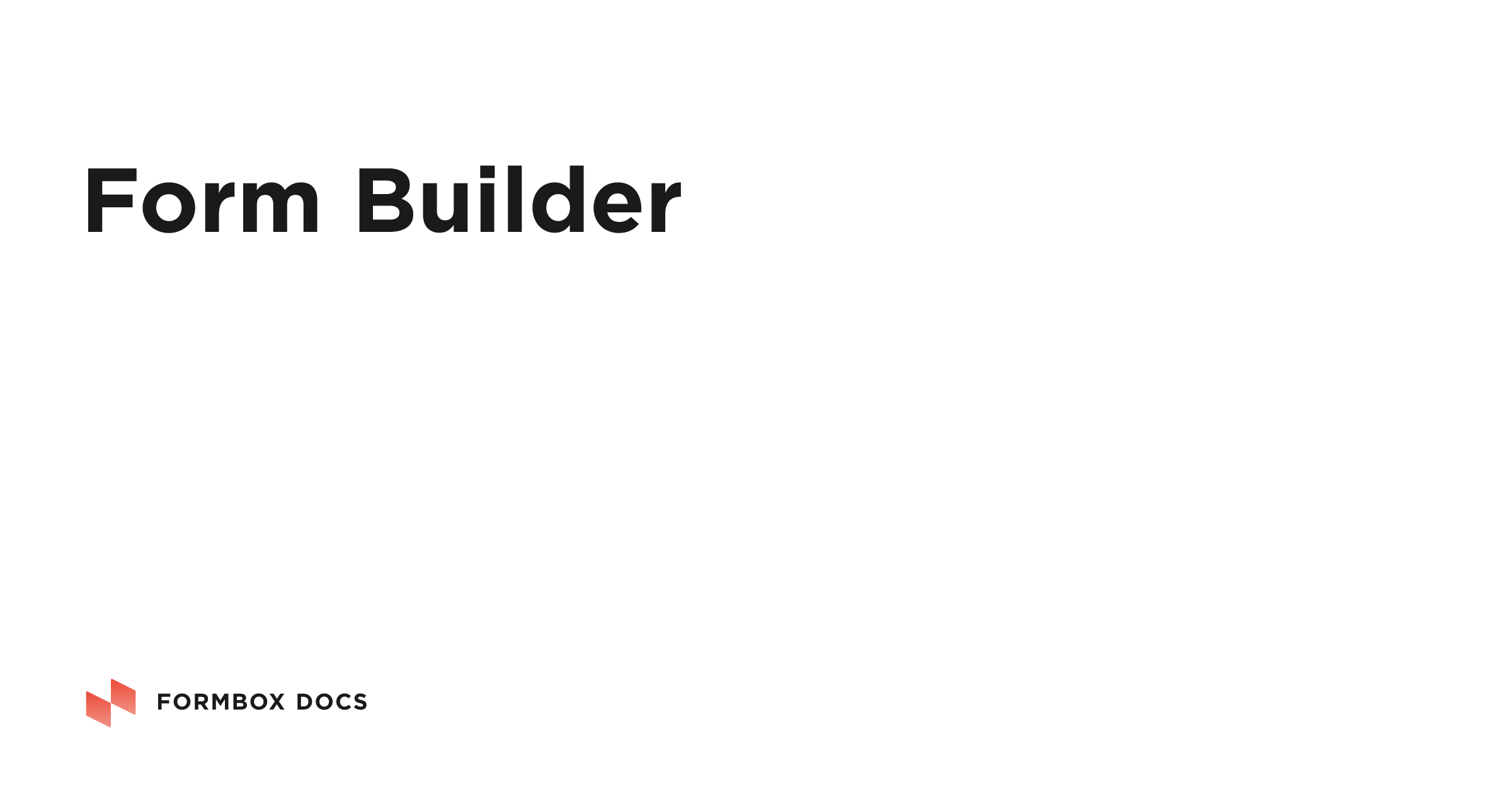 Form Builder | Formbox Docs
