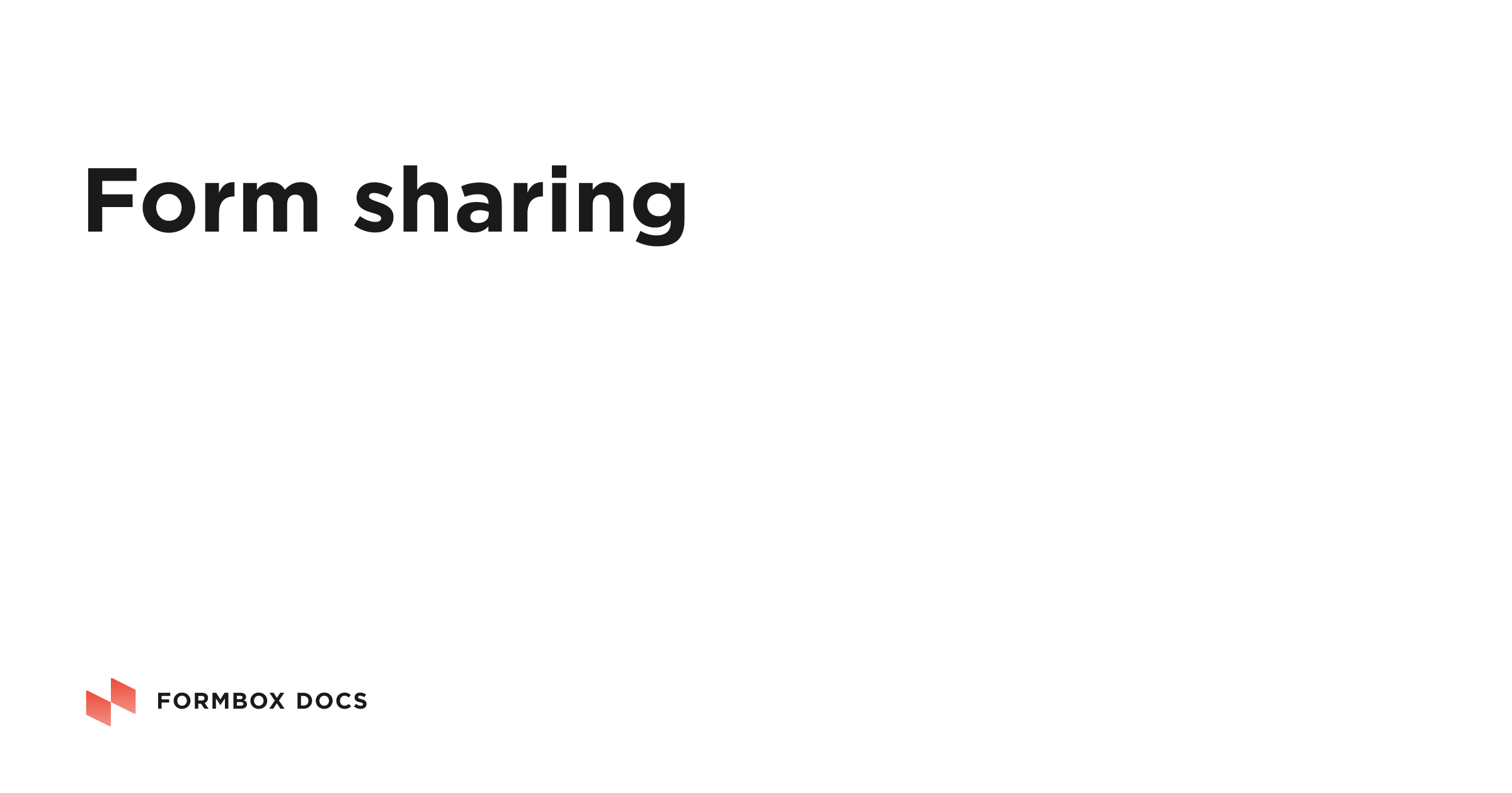 Form sharing | Formbox Docs
