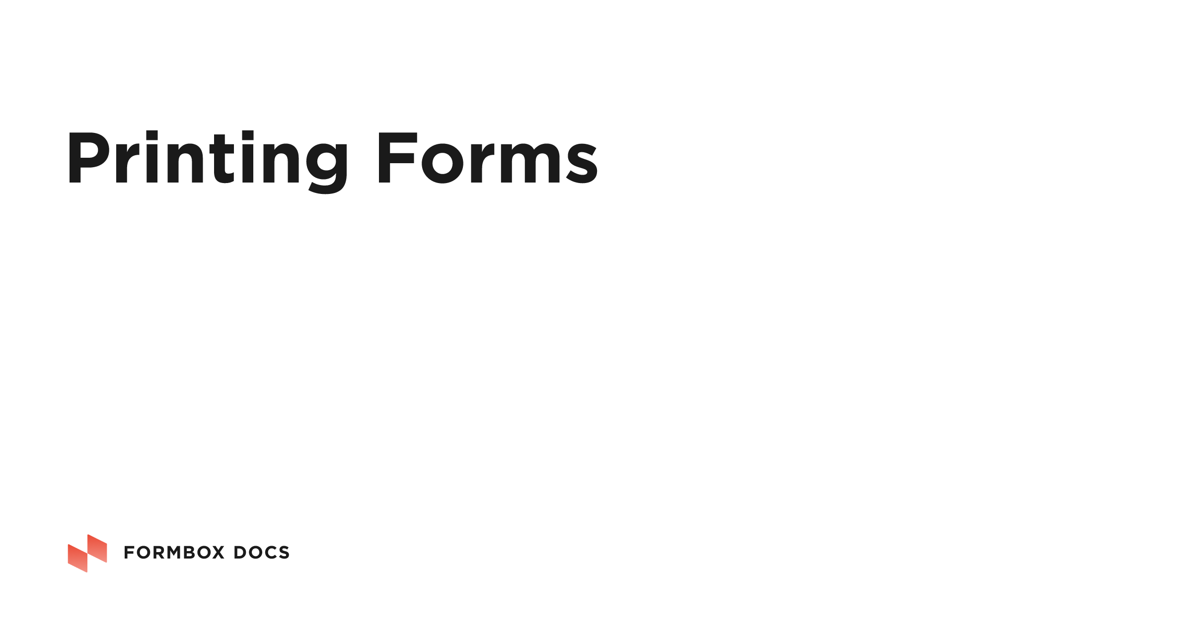 Printing forms | Formbox Docs