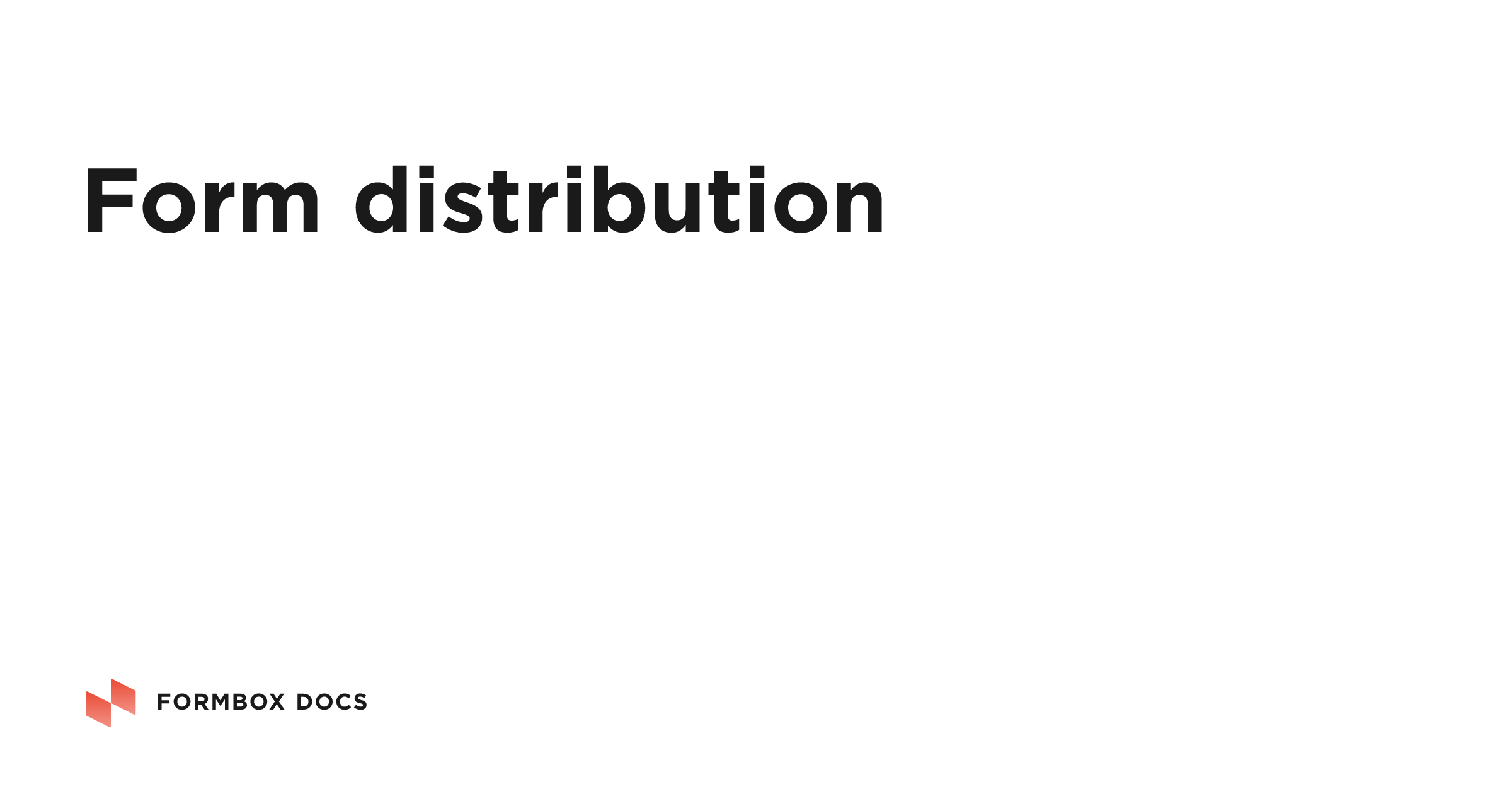 Form distribution | Formbox Docs