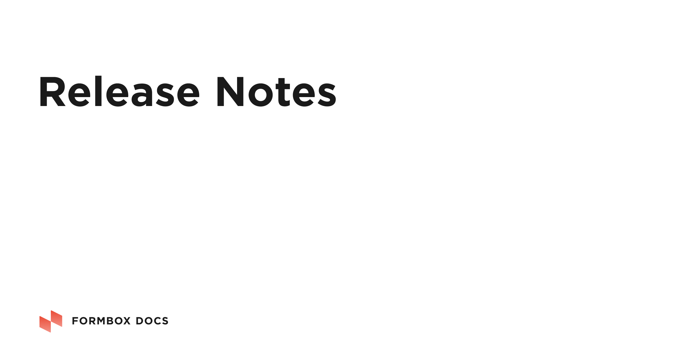 Release Notes | Formbox Docs