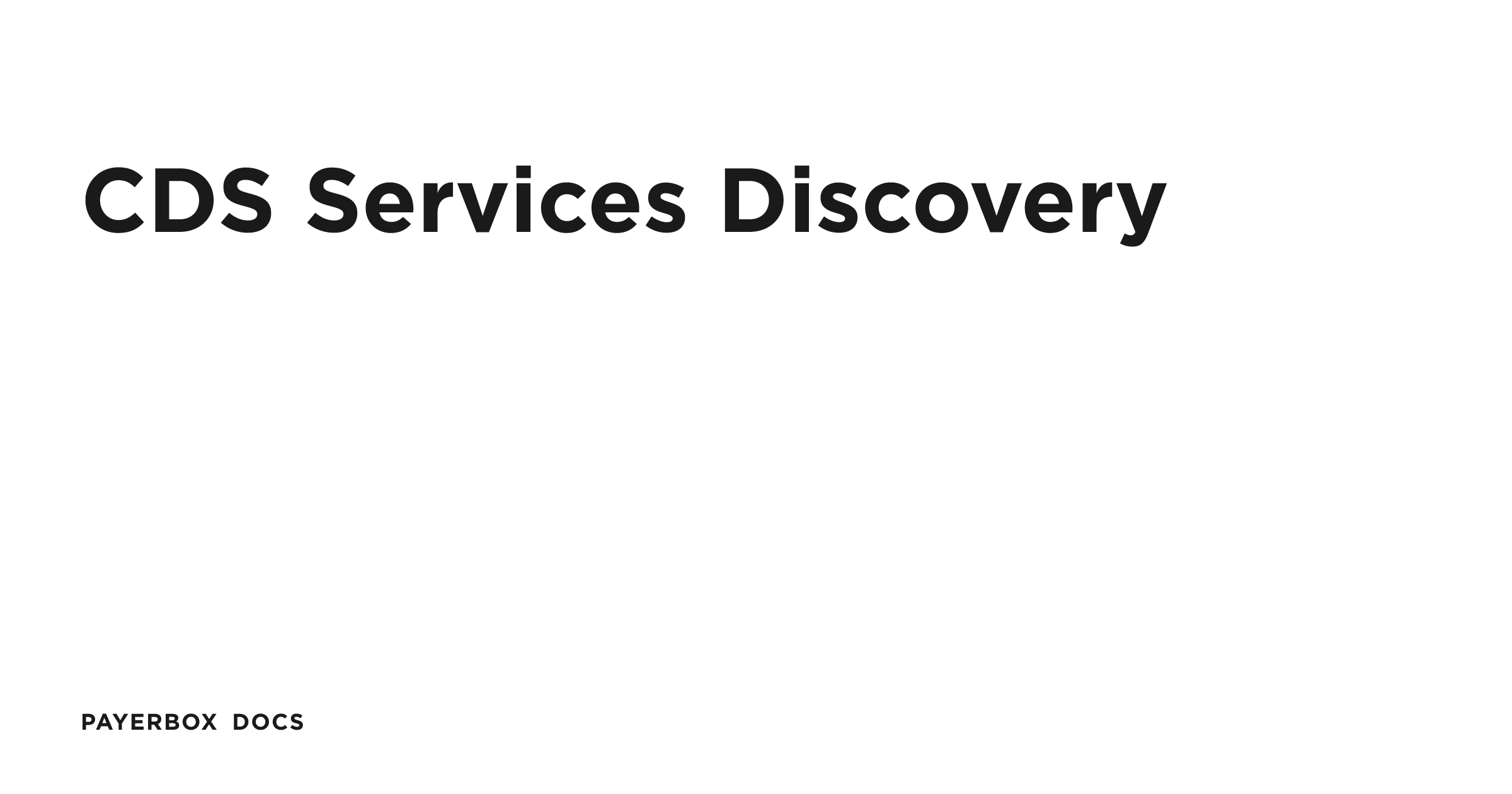 CDS Services Discovery | Payerbox Docs