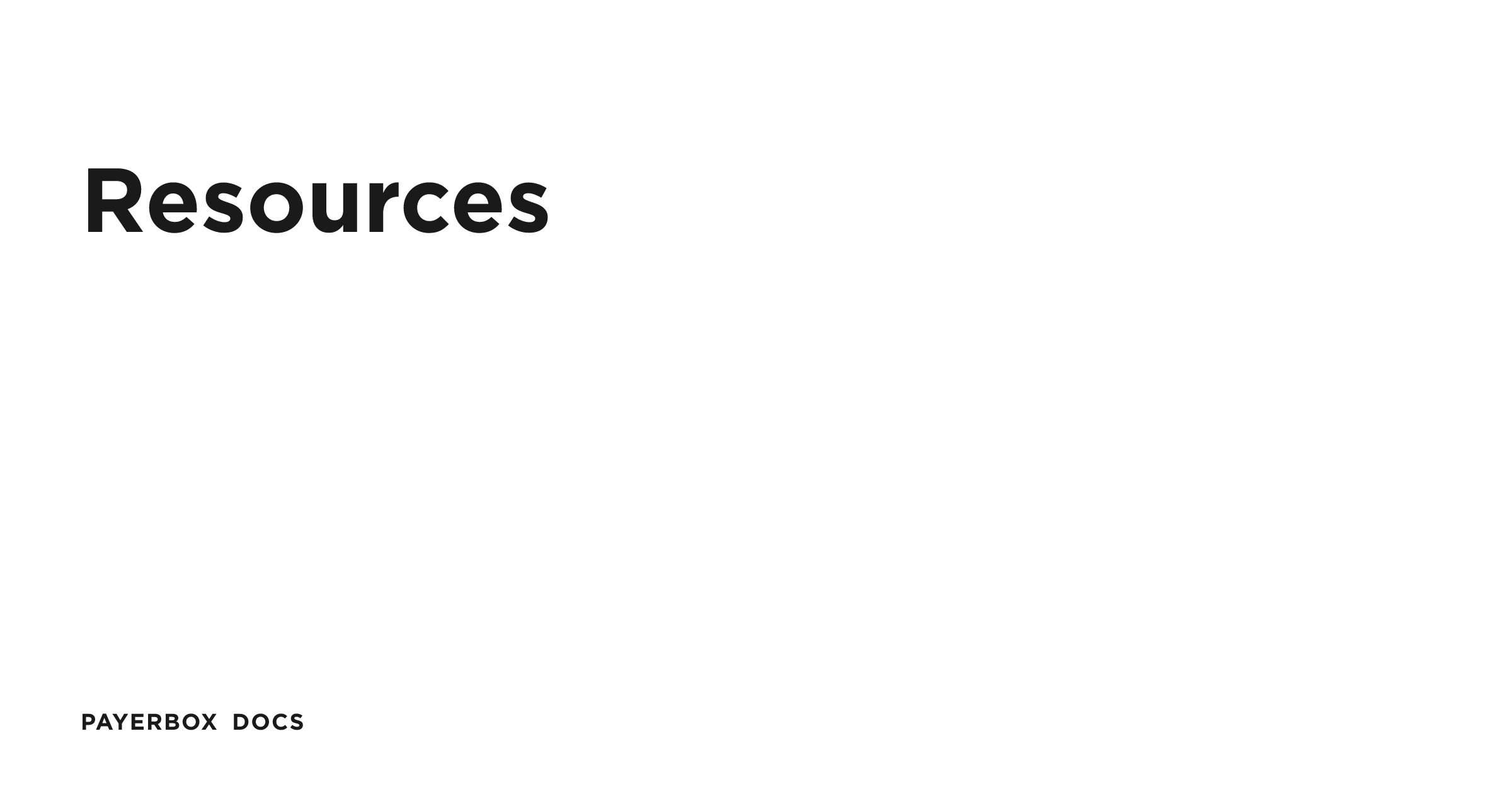 Resources | Payerbox Docs