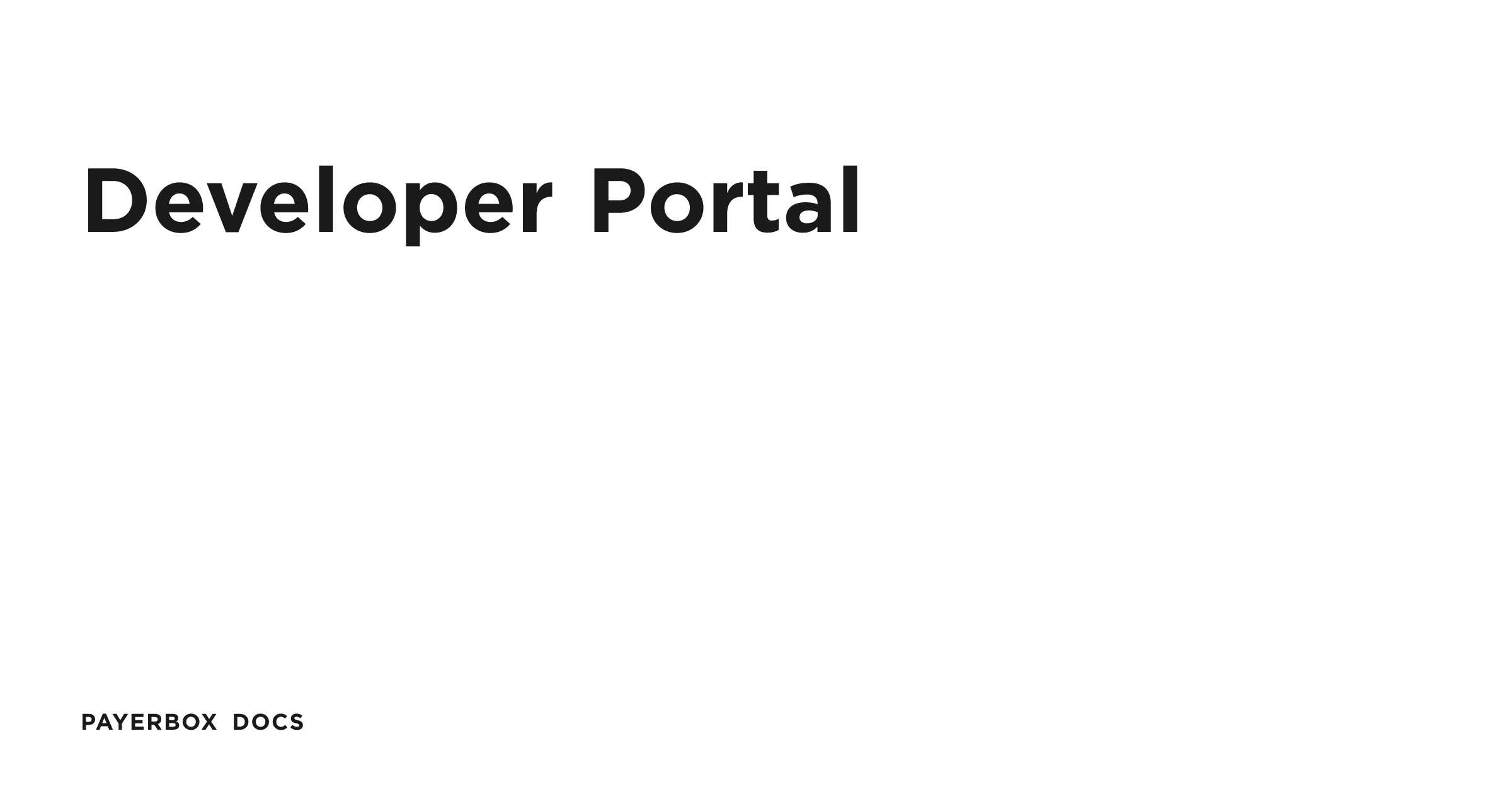 Developer Portal | Payerbox Docs