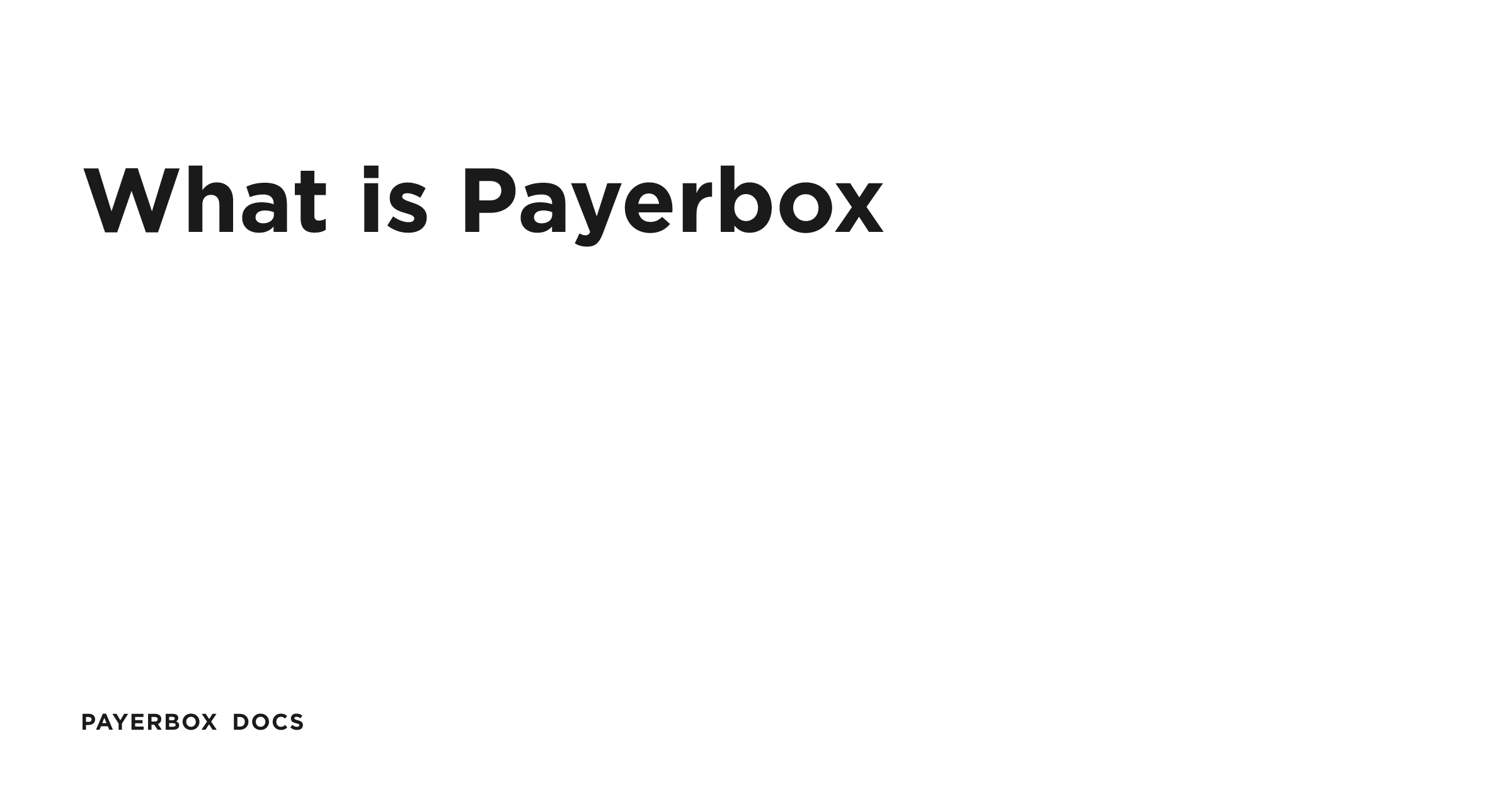 What is Payerbox | Payerbox Docs