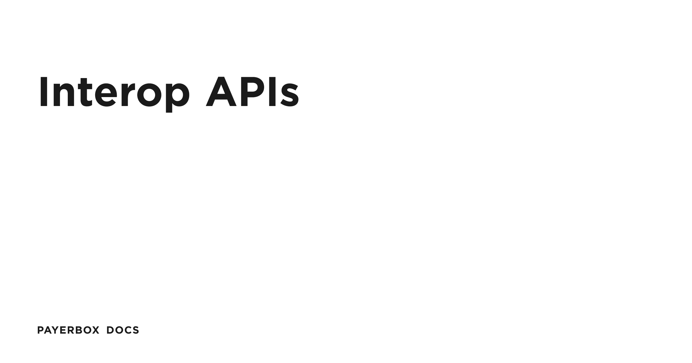 Interop APIs | Payerbox Docs