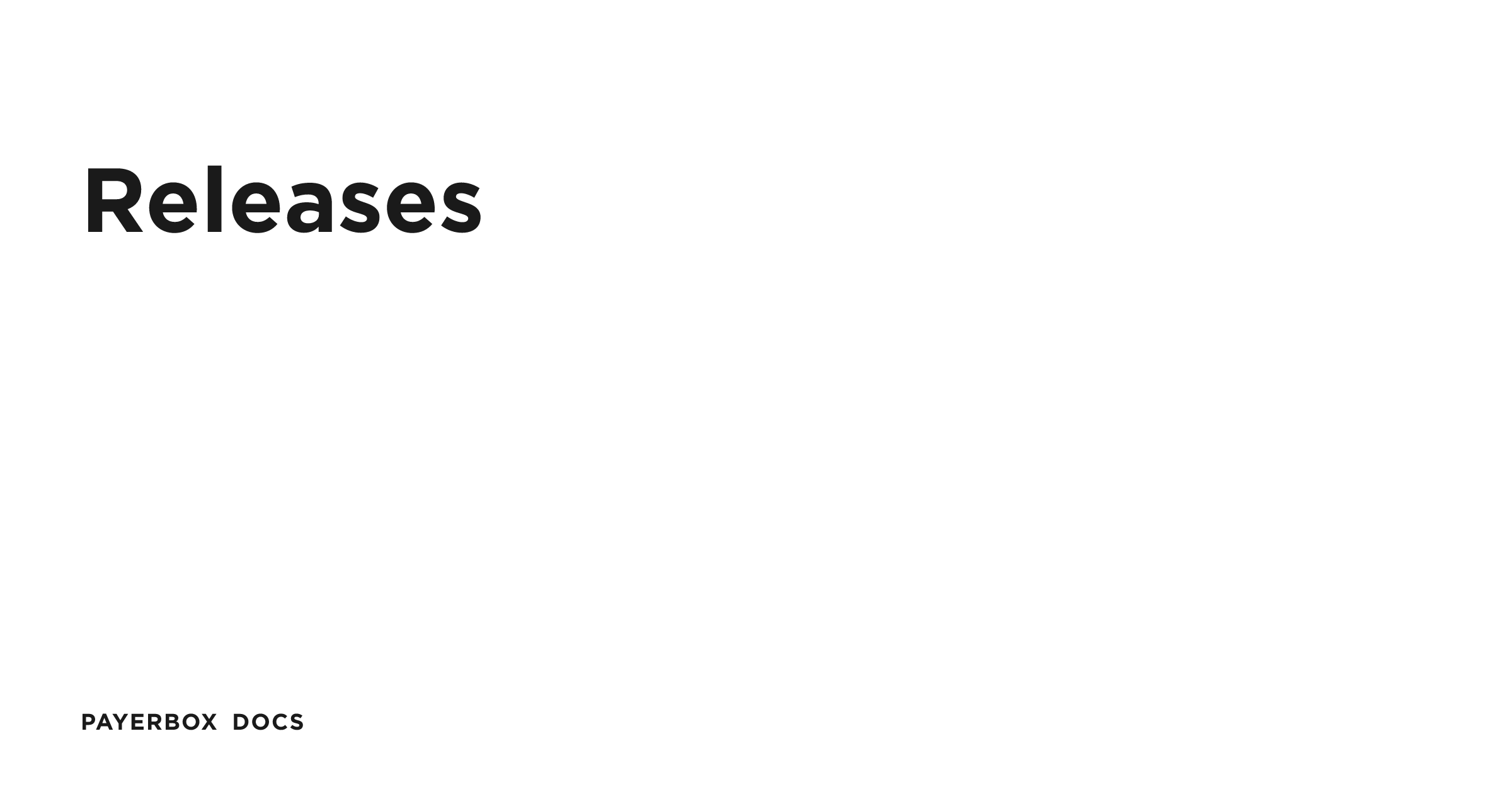 Releases | Payerbox Docs