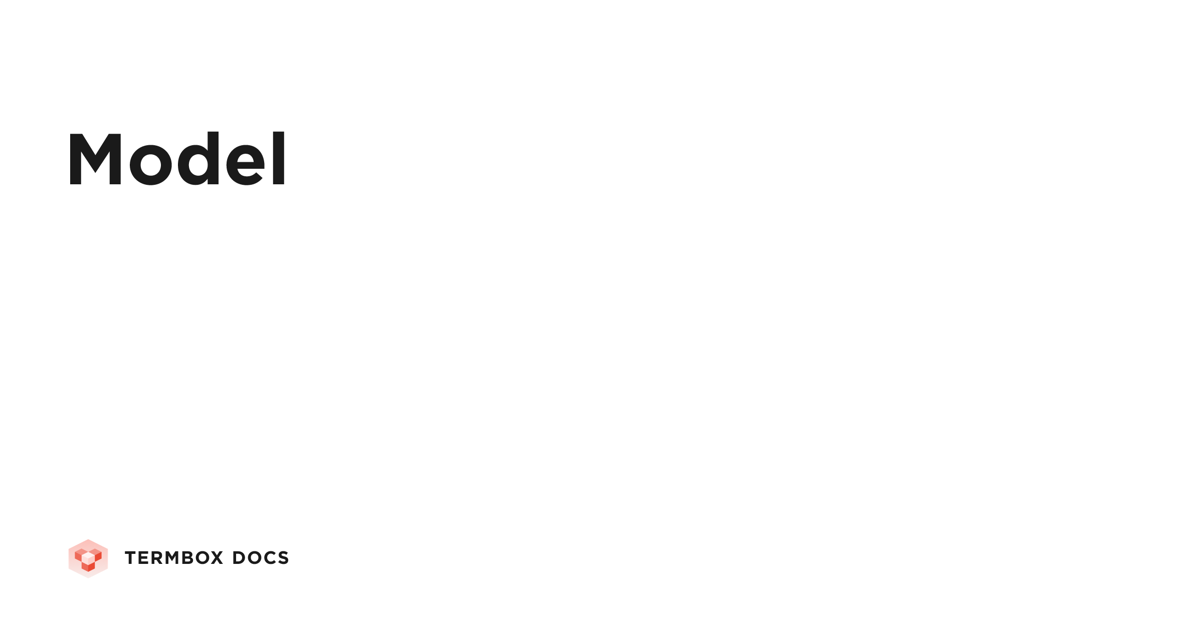 Model | Termbox Docs